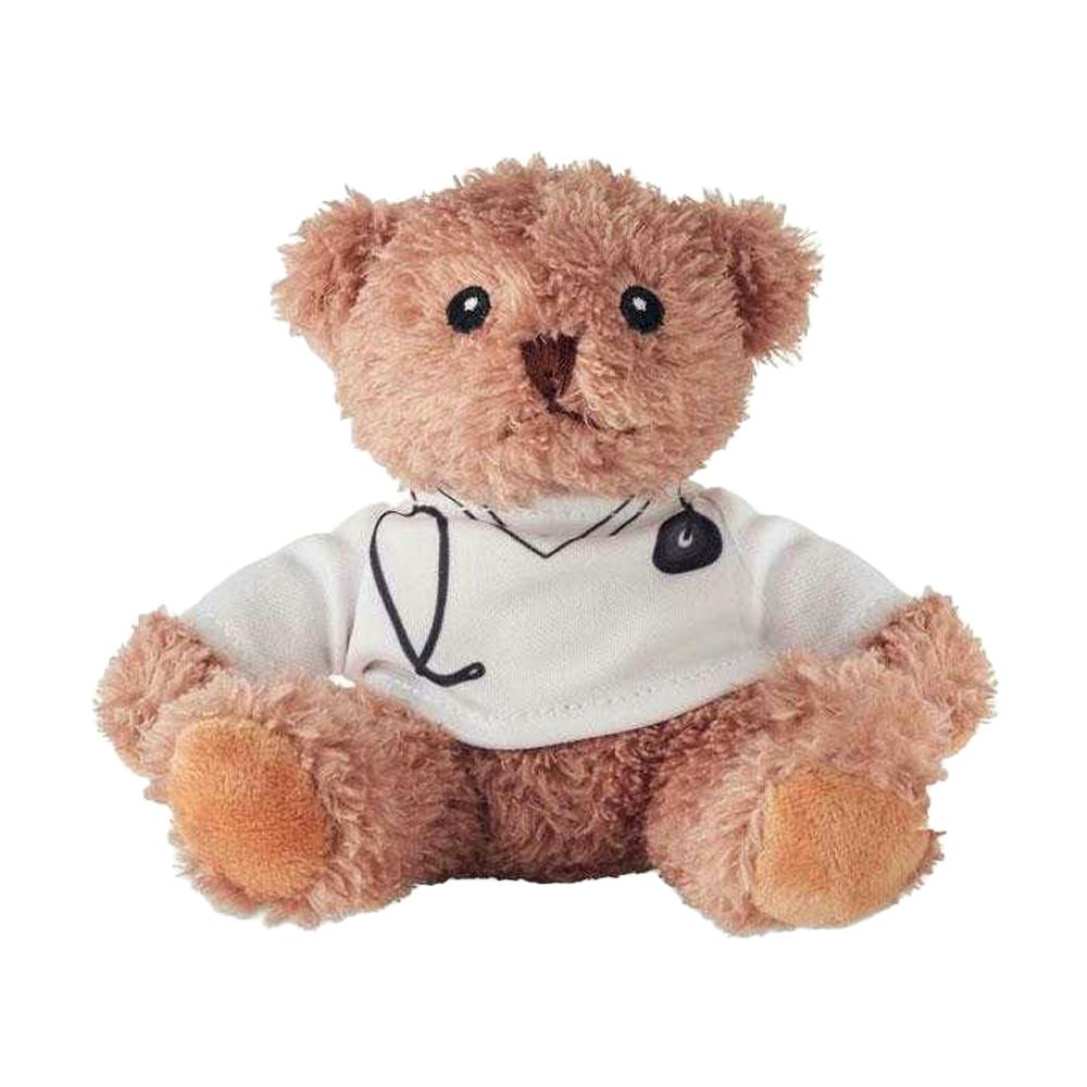 Midocean White/Brown Doctor Plush Teddy Bear - One Size