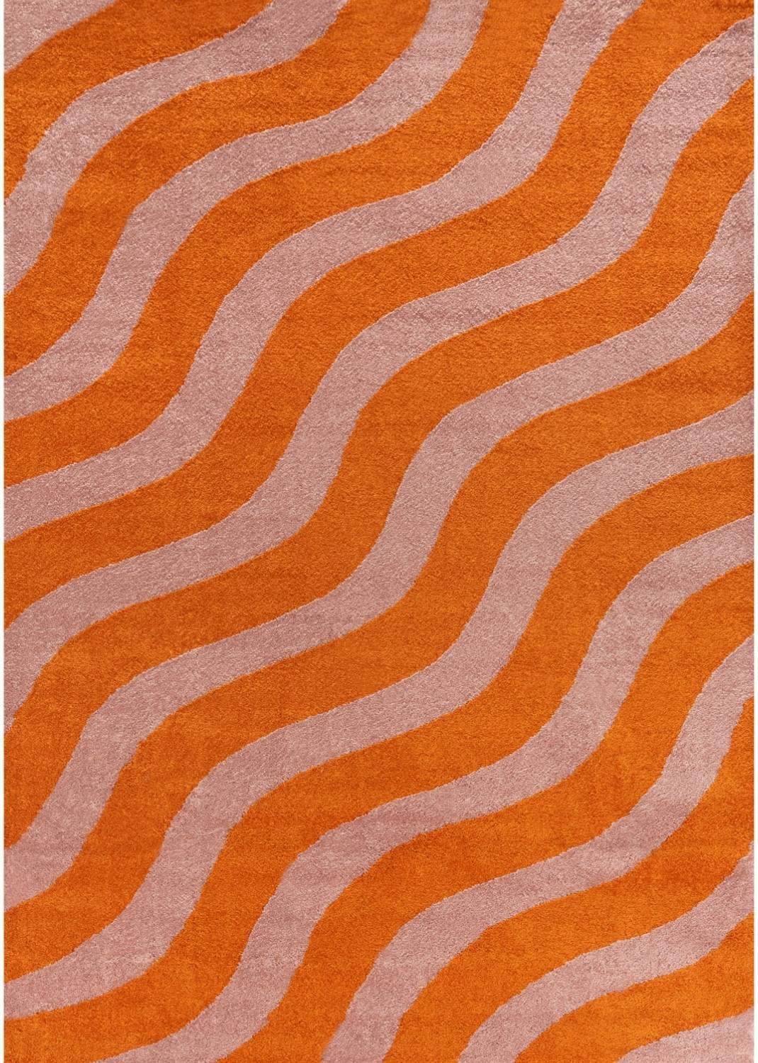 Rackhams Orange/Pink Joli Wave & Rug - 160X230 Cm