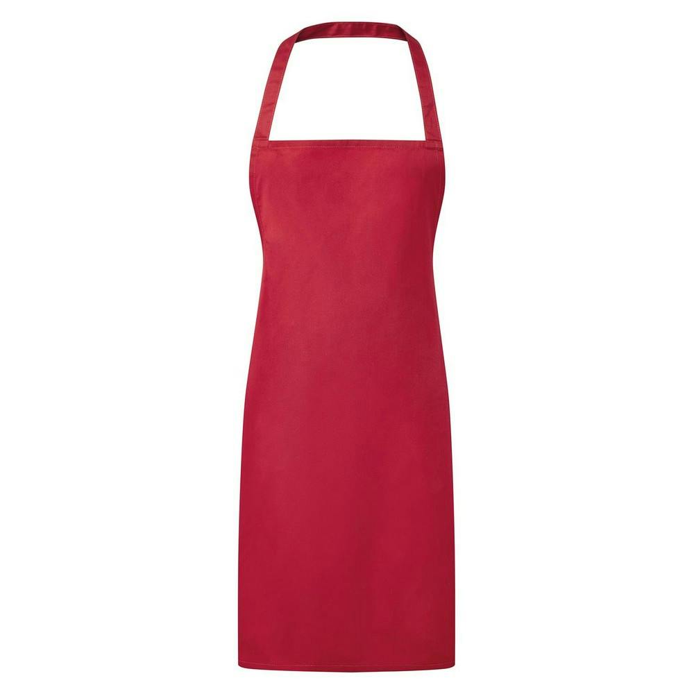 - Premier Unisex Adult Premier Essential Full Apron Red (One Size) - Image 2