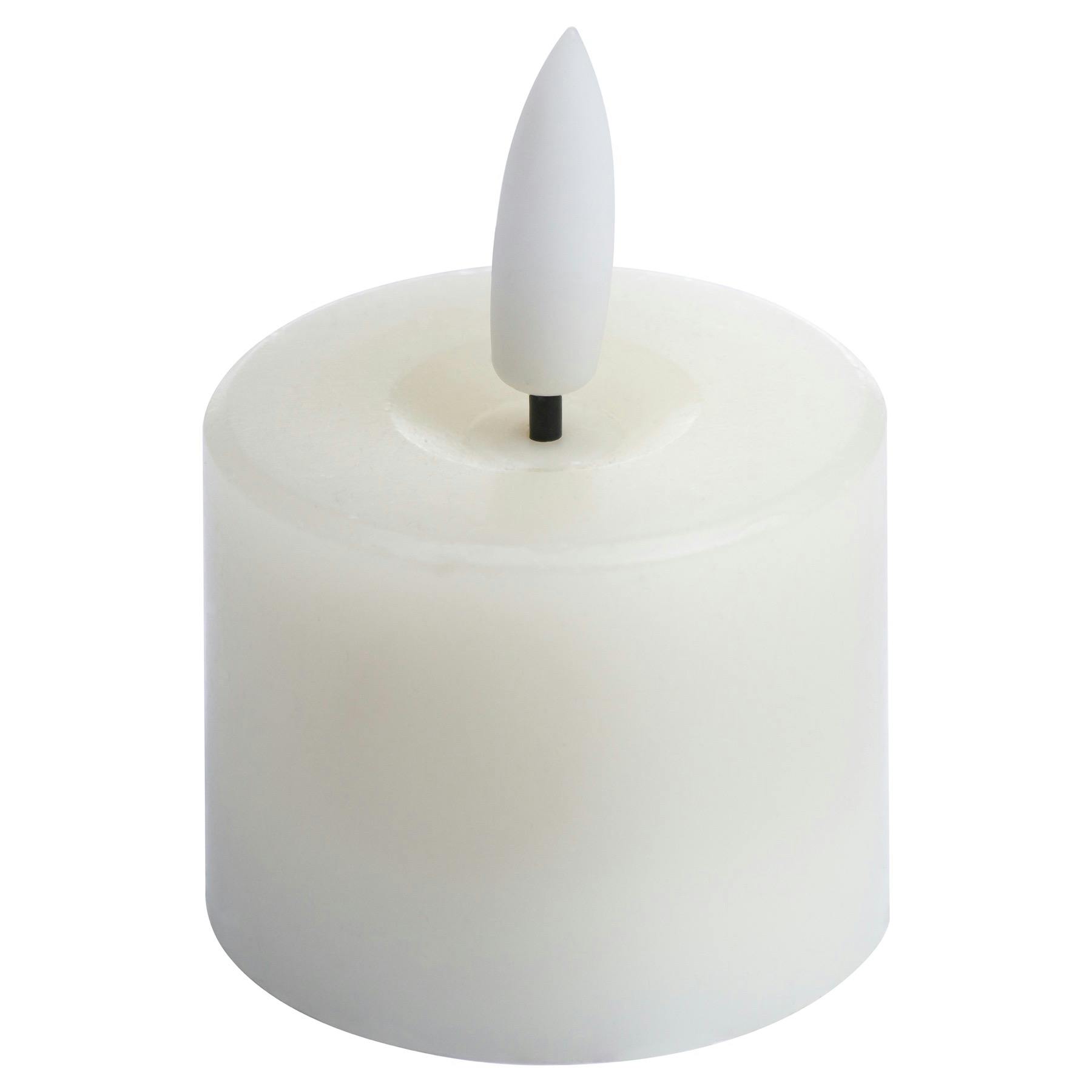 Rackhams Cream Luxe Collection Natural Glow Led Tealight Candles (Pack Of 6) - One Size - 50% Plastic/50% Wax