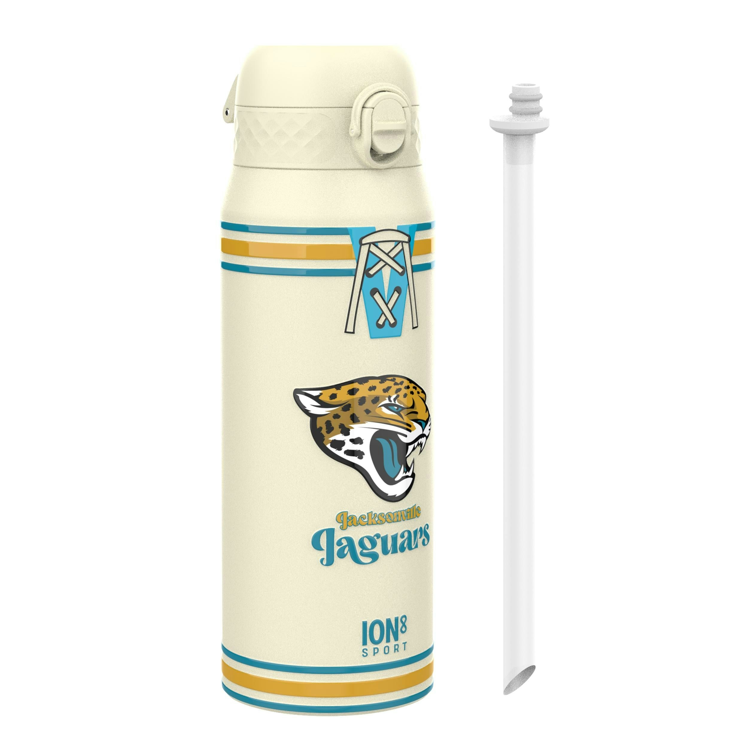 Rackhams Nfl X Ion8 Insulated Steel Water Bottle, Nfl Jaguars, 750Ml (24Oz)
