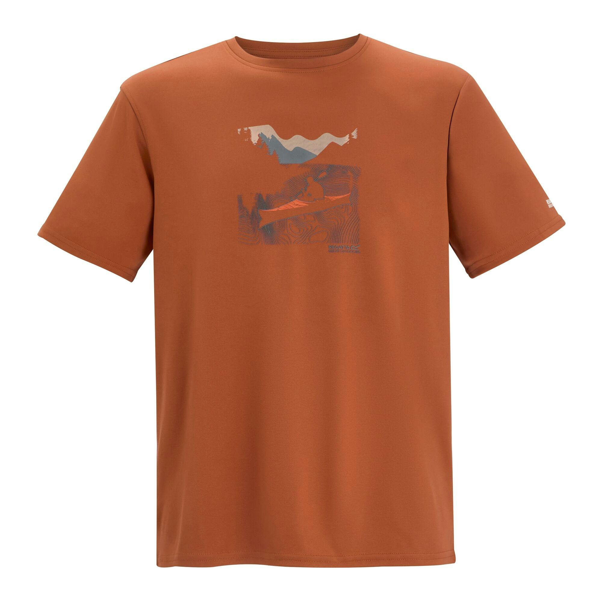 Regatta Men's Red Fingal Boat T-Shirt - Brick - Xl - Brick - 50% Polyester/50% Recycled Polyester