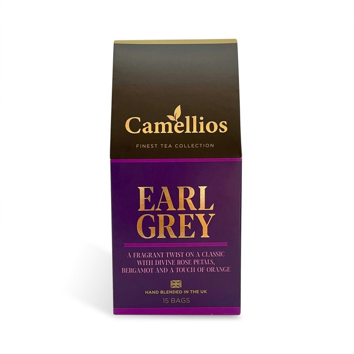 Camellios Grey Earl Tea - Pyramid Tea Bags - 1 Pack (15 Tea Bags)