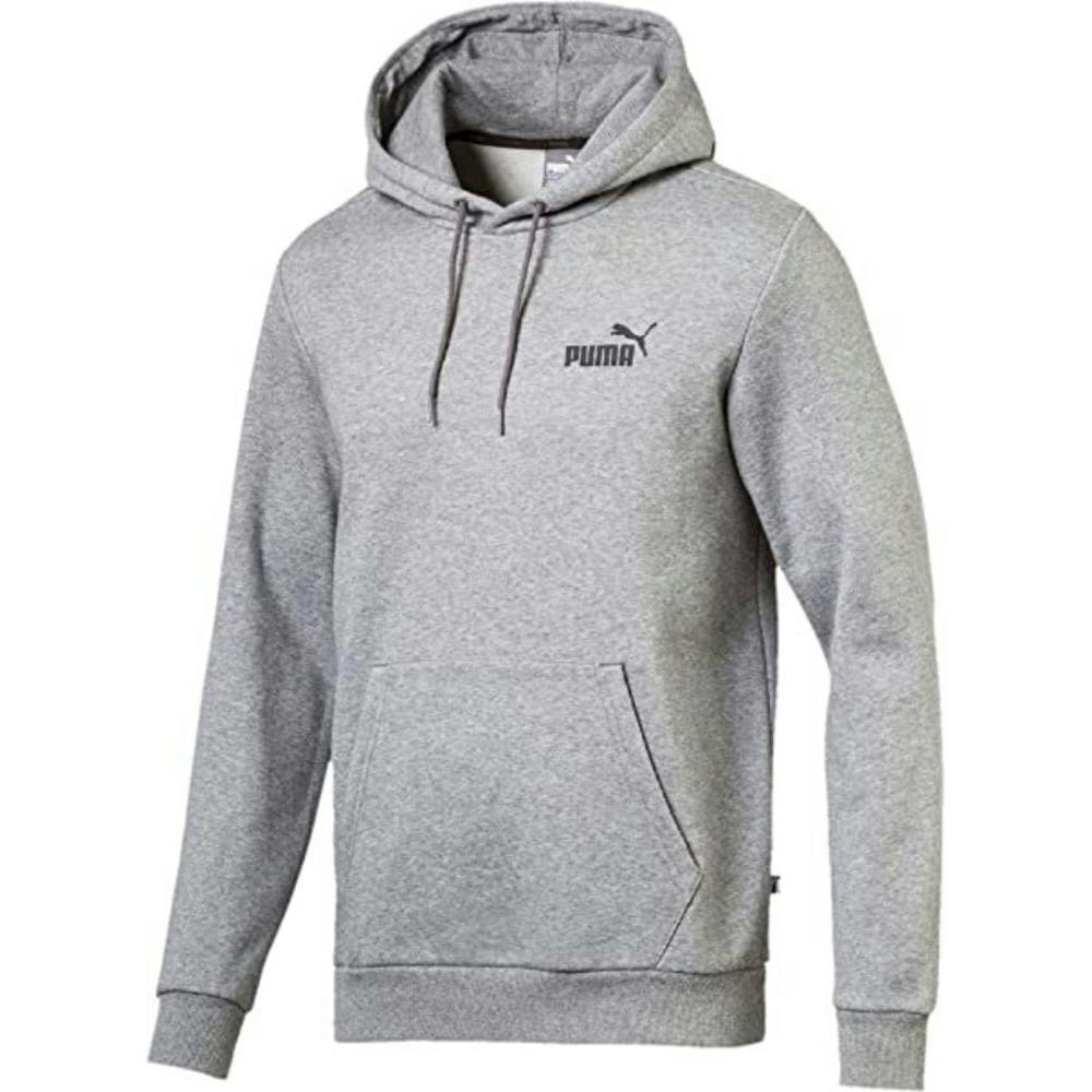Puma Men's Grey Ess Hoodie - Heather - Heather - Xs - 50% Cotton/50% Recycled Polyester