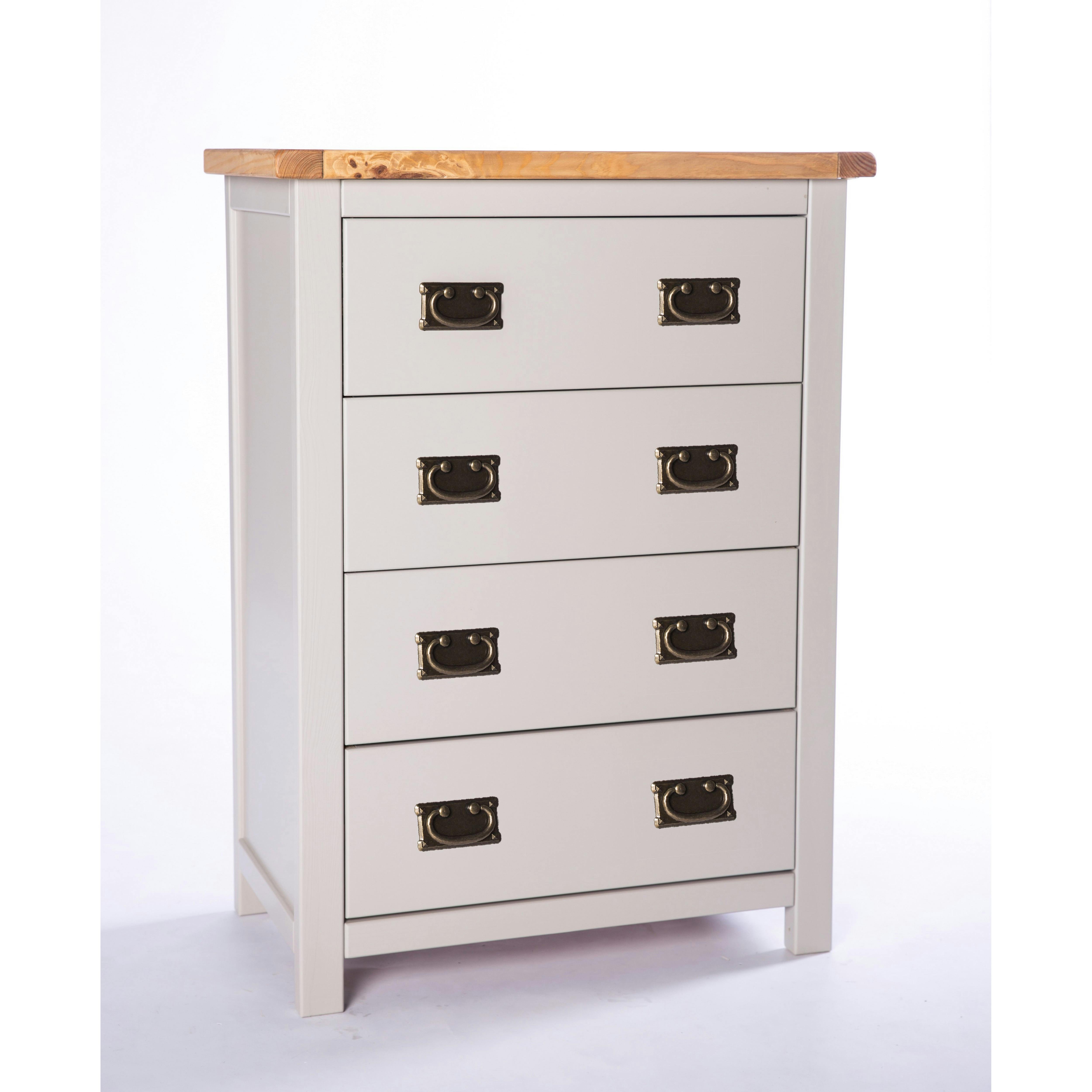 Cabinet Bits Light/Grey Argenta 4 Drawer Chest Of Drawers Bras Drop Handle