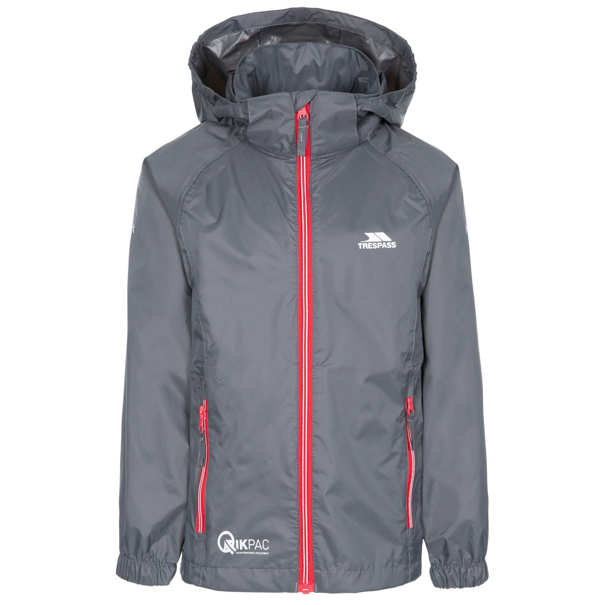 Trespass Unisex Kids Childrens/Kids Qikpac X Packaway Jacket - Flint - Flint - Size 5/6 Years