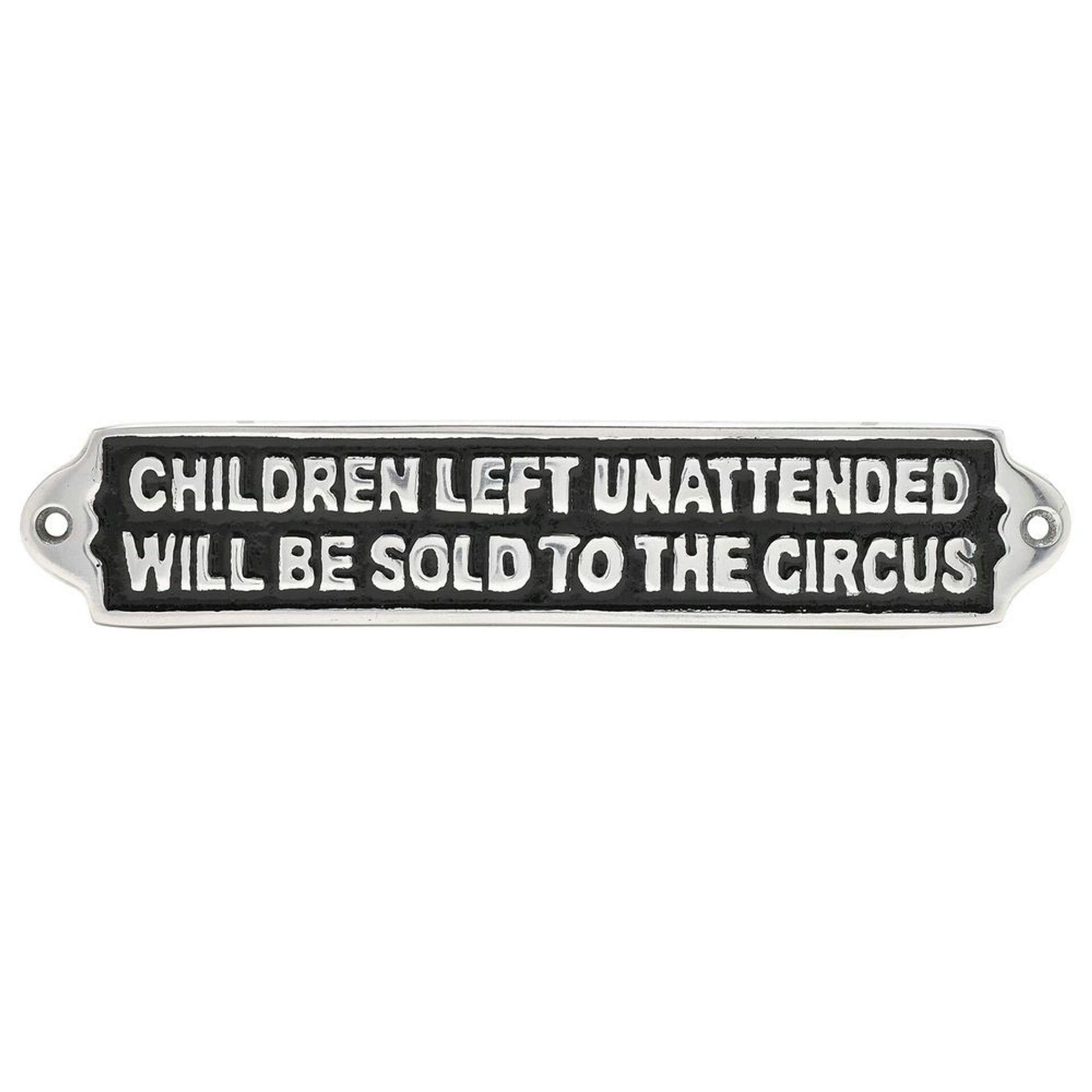 Sign - Children Left Decorative Plaques & Signs Metal - Image 3