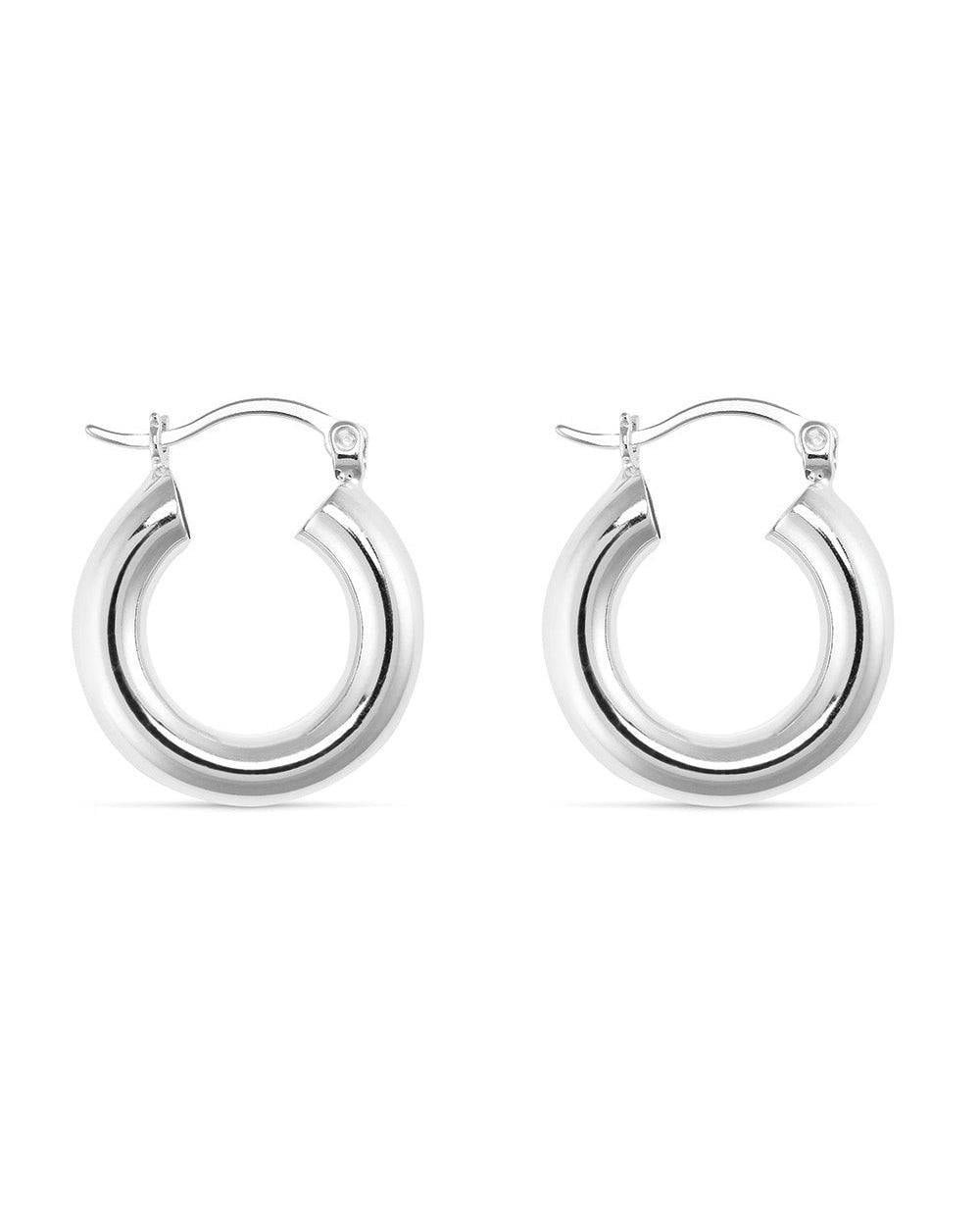 Elk & Bloom Silver Small Sterling Thick Hoops - No Thank You