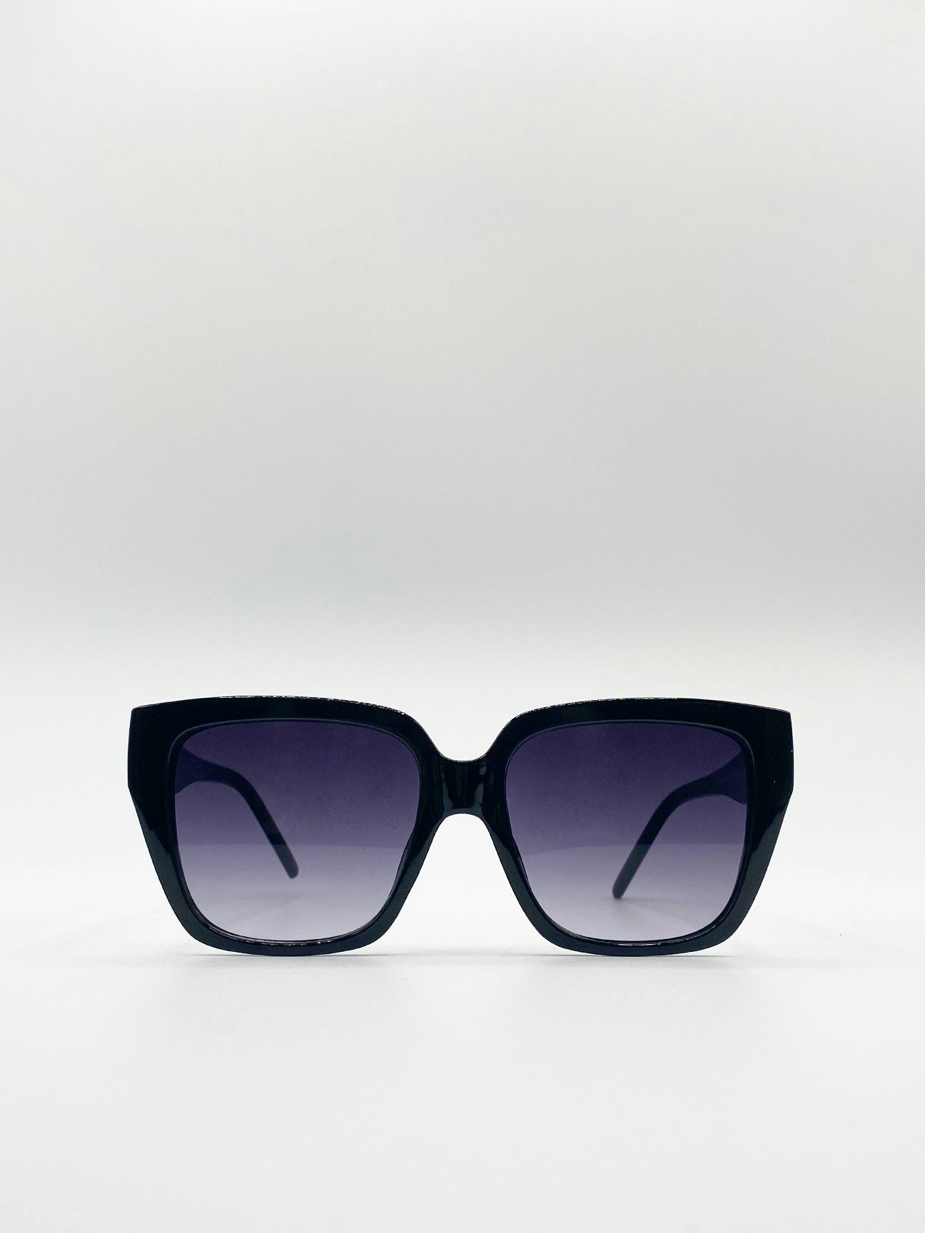 Svnx Black Oversized Cat Eye Sunglasses - One Size