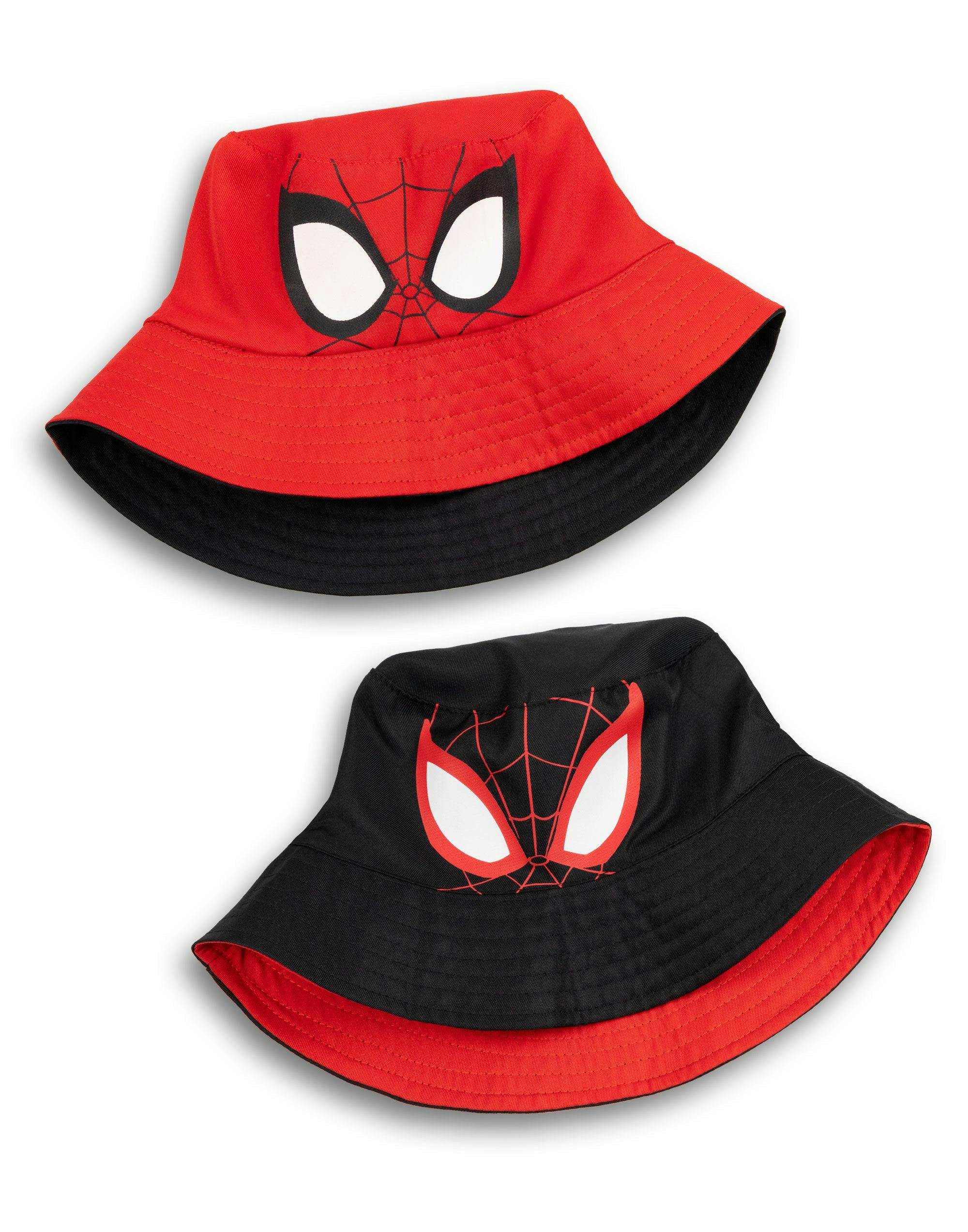 Vanilla Underground Boys Red/Black Marvel Multicolou Spiderman Bucket Hat (One Size)