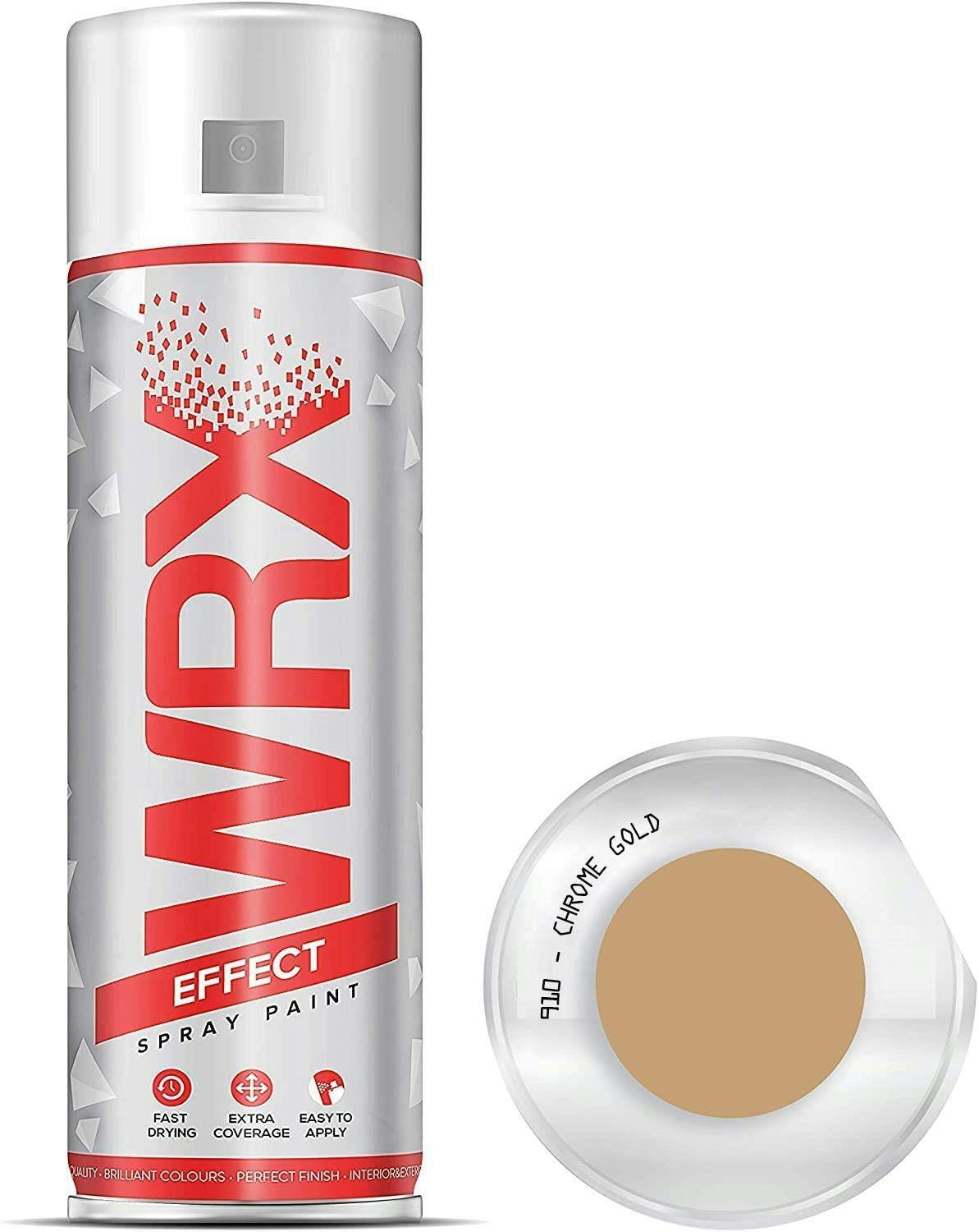 WRX Chrome Gold 910 Aerosol Spray Paint Multi Purpose Fast Dry 400ml (4) - Image 5