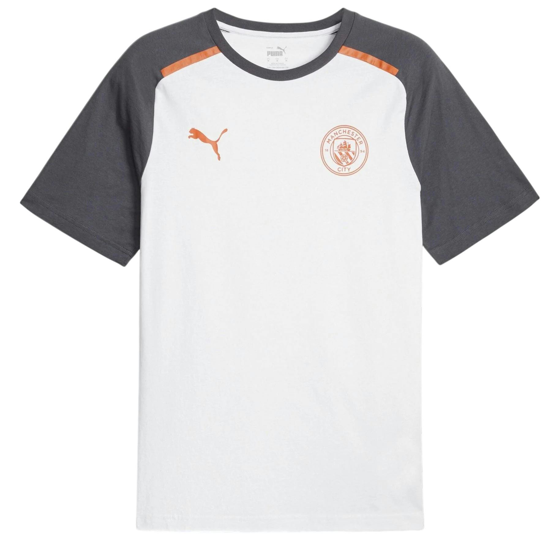 Puma Men's White Manchester City Fc T-Shirt - S - 65% Recycled Polyester/35% Viscose