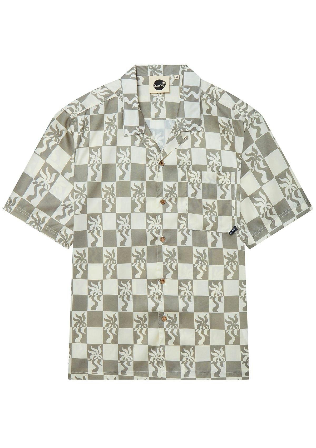 Boardies Cream Clara Palm Shirt - Olive/ - L