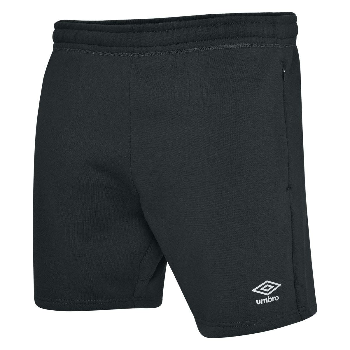 Umbro Men's Black/White Club Leisure Shorts - 4XL - 70% Cotton/30% Polyester