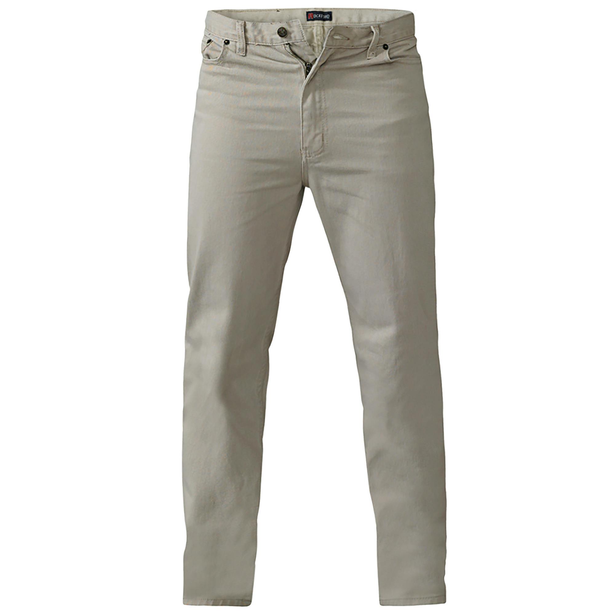 Duke Men's D555 Rockford Comfort Kingsize Jeans - Stone - Stone - 46R - 100% Cotton
