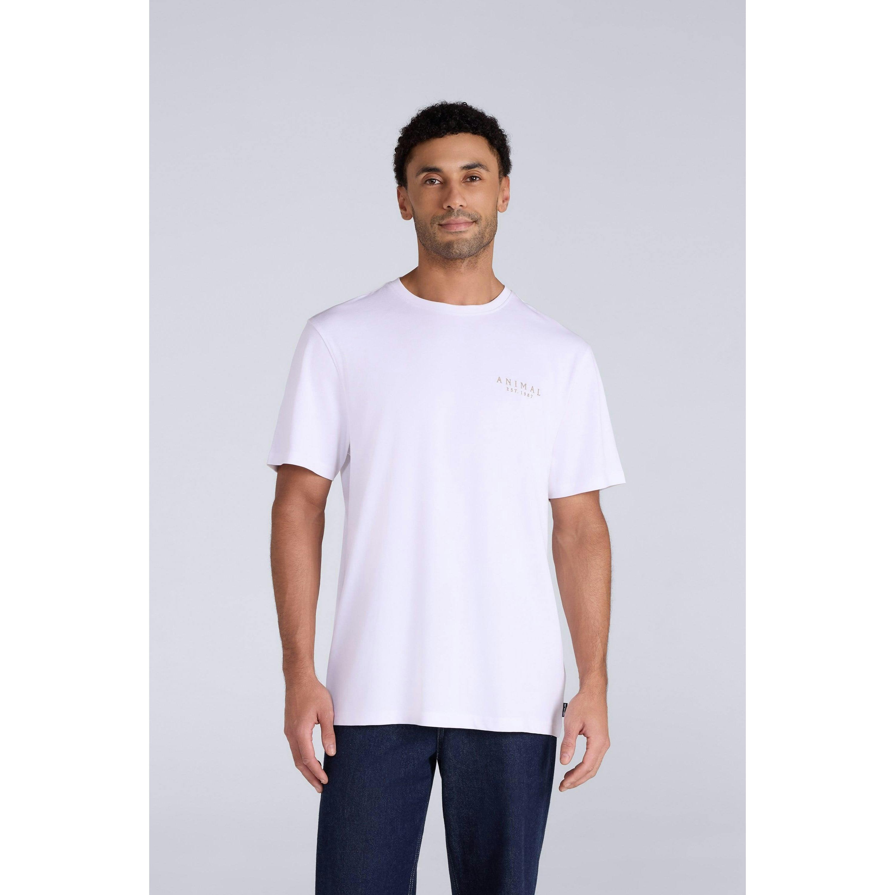 Animal Men's White Chase Organic Summer T-Shirt - Xl - 100% Organic Cotton