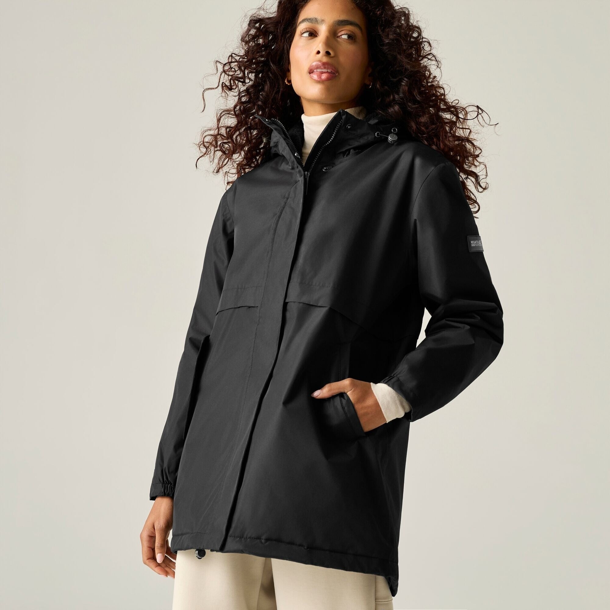 Regatta Women's Black Brielly Waterproof Jacket - 8 Uk - 62% Polyester/38% Recycled Polyester