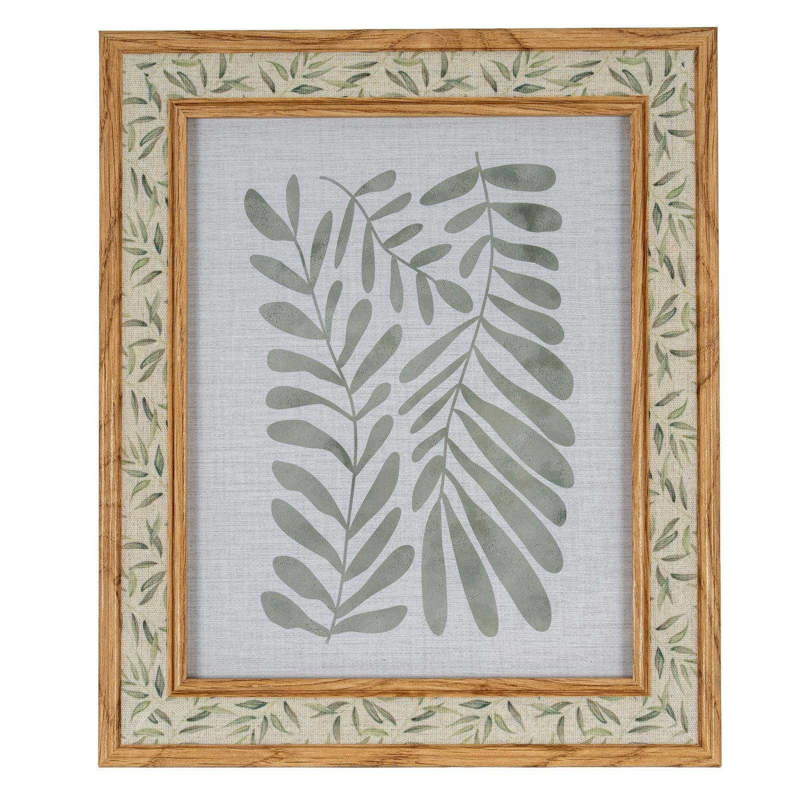 Hill Interiors Brown Tundra Leaf Print Single Photo Frame - 100% Mixed