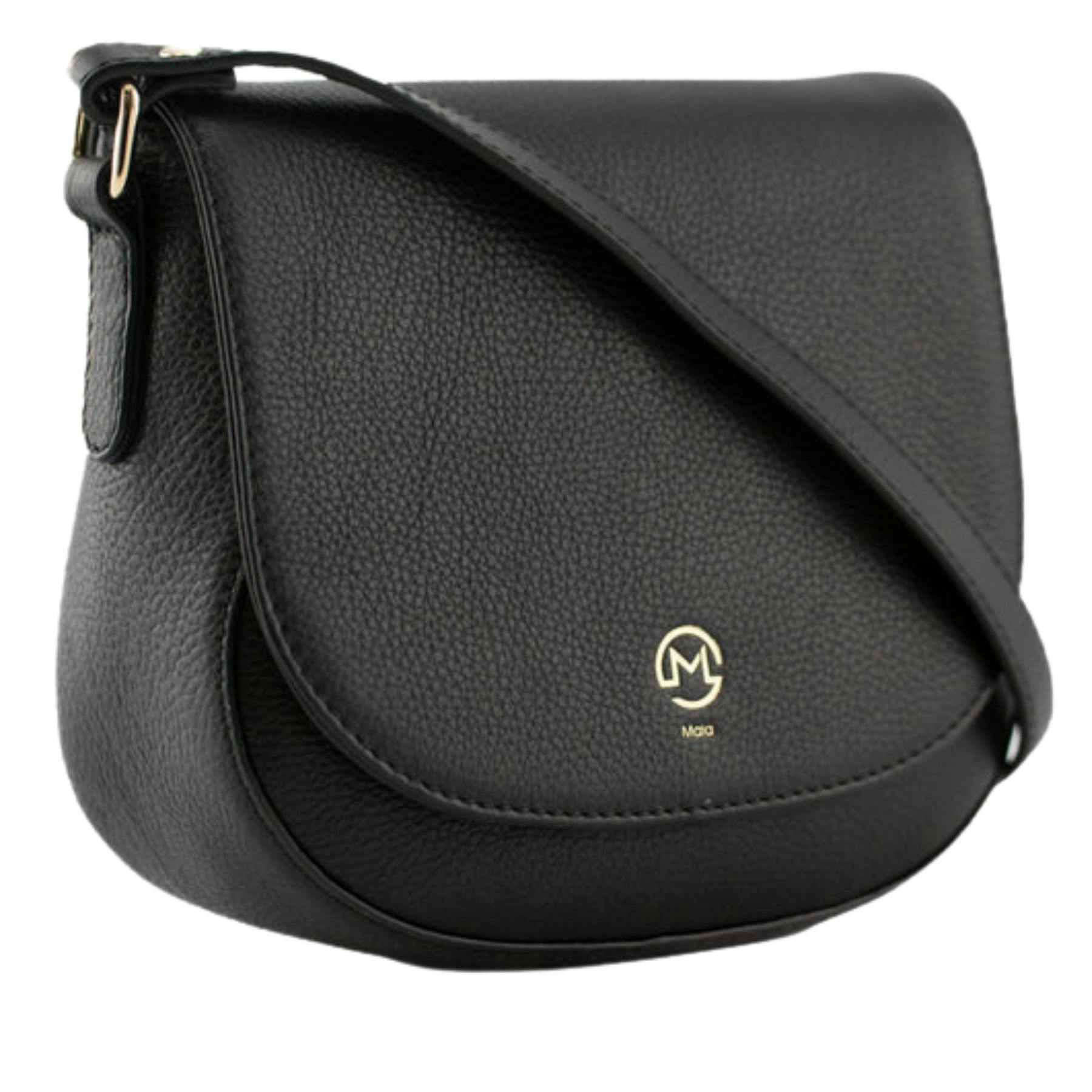 Mala Leather Black Monroe Collection Leather Saddle Bag - One Size - Leather