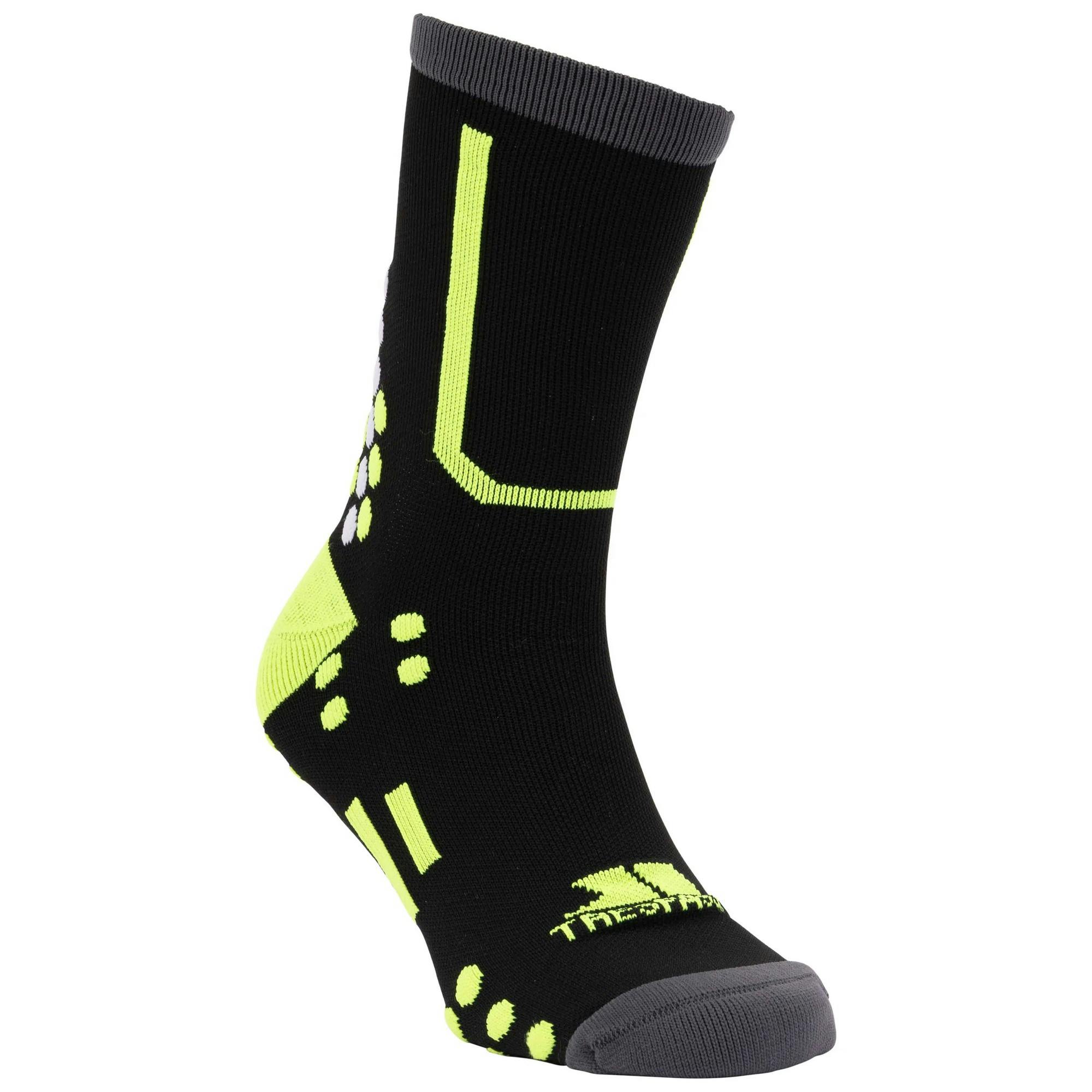 Trespass Unisex Black Adult Dash Cycling Compression Socks - 3 Uk-6 Uk