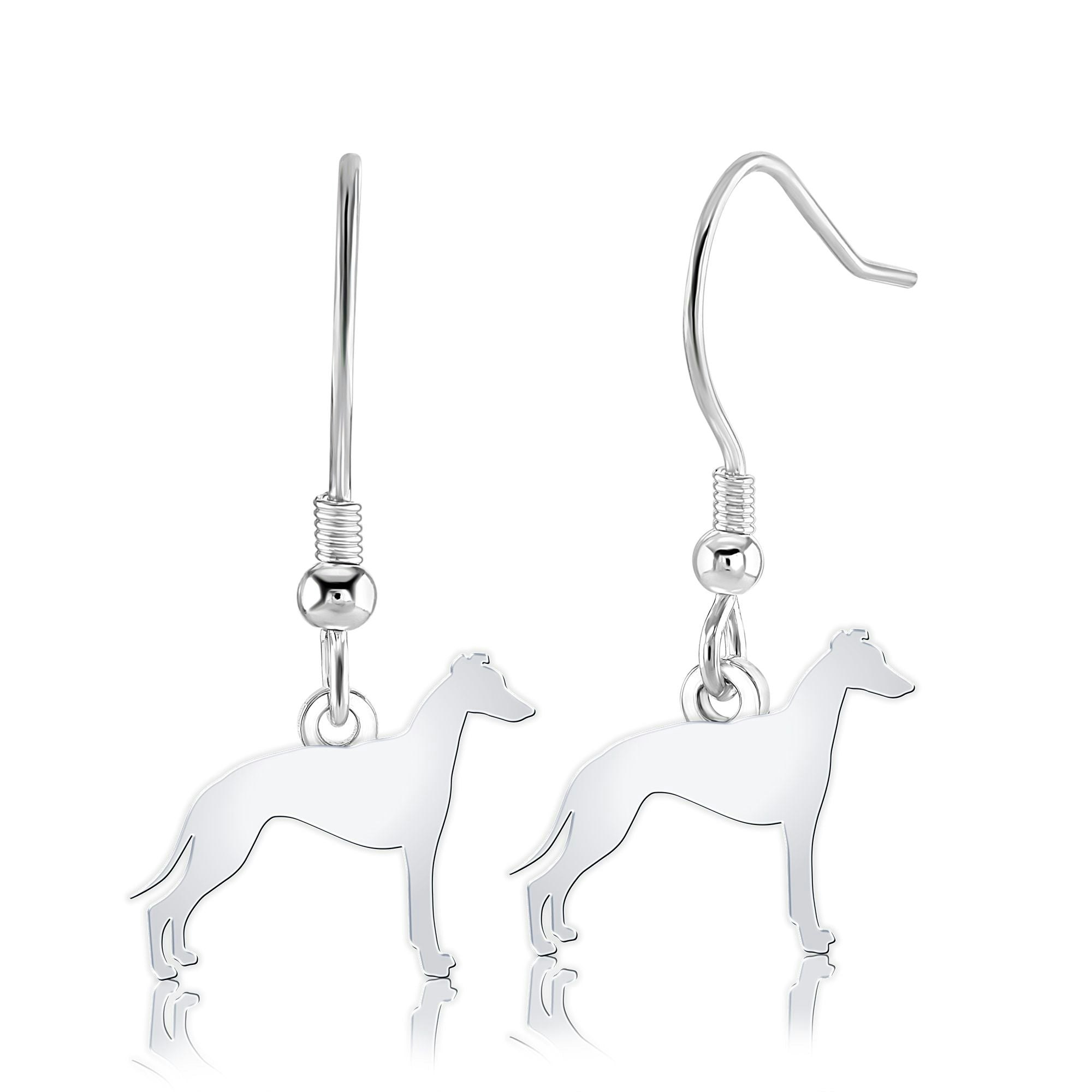 Mylee London Silver Whippet Silhouette Earrings - Yes - Hook