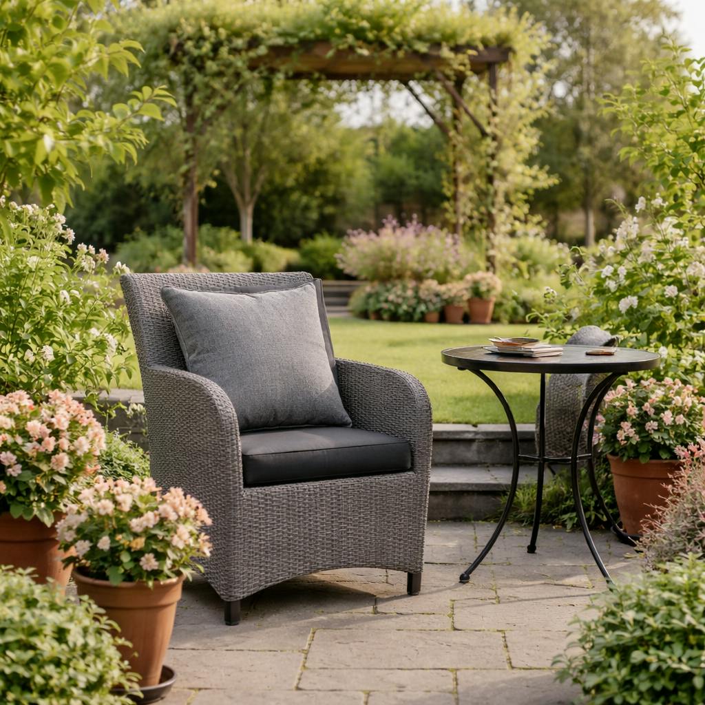 Glendale Scatter Cushions Waterproof (18"X18") - Garden Outdoor Sofa Cushions Pillows Uk Made - Charcoal