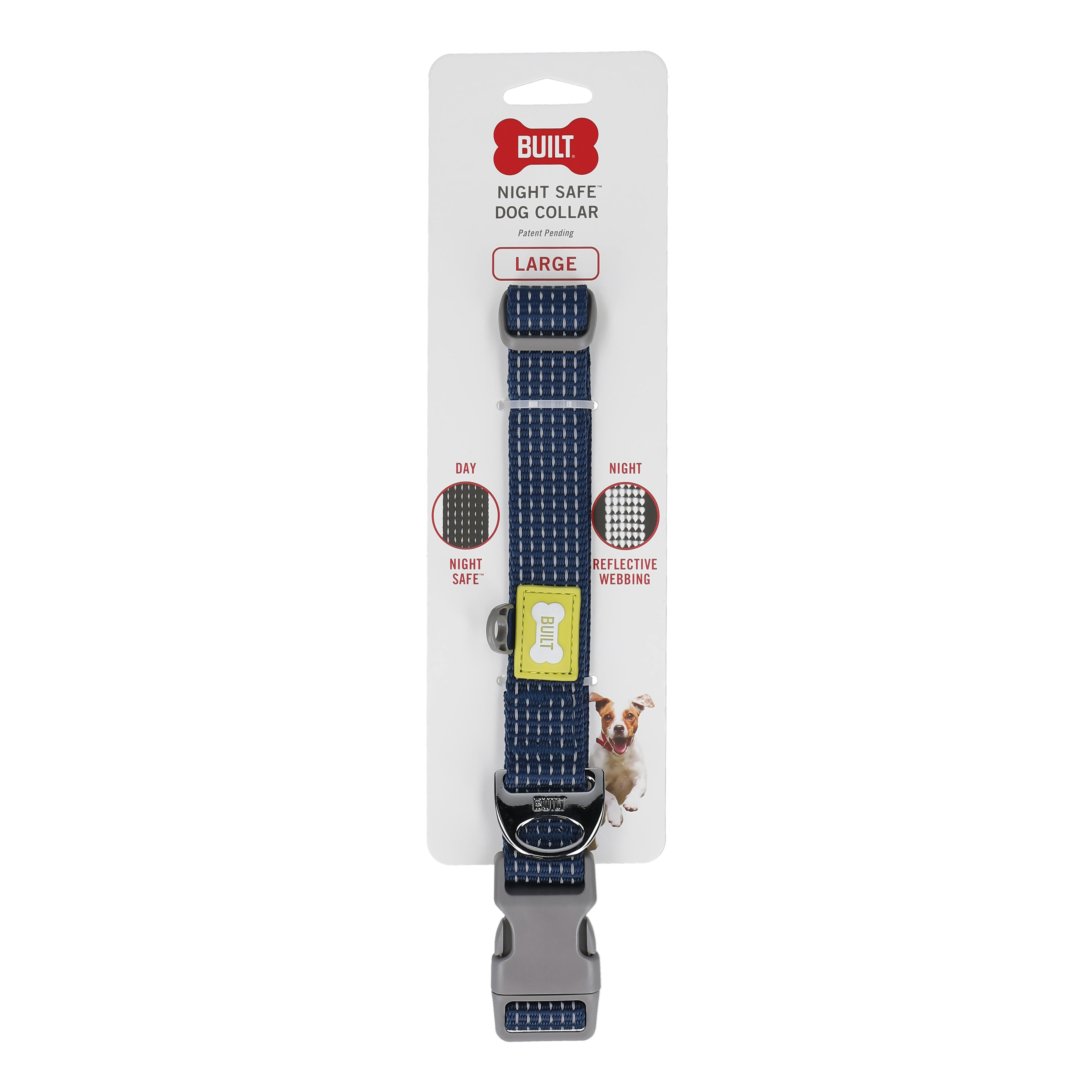 Built Pets Reflective NightSafe™ Quick Release Clip Adjustable Dog Collar - L - Image 5