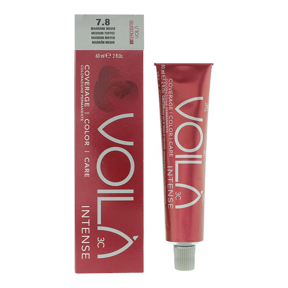 Intercosmo Voila 3C Intense 7.8 Medium Toffee Hair Colour 60Ml For Women - Image 6
