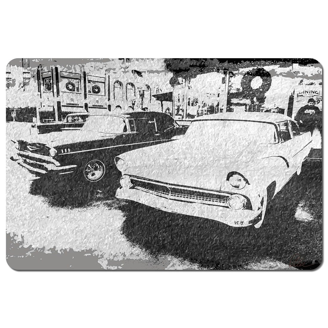 Rackhams Silver Cool Cars Satin (Placemat)