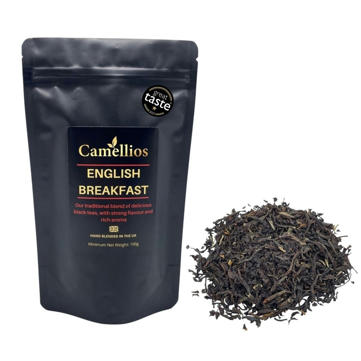 Camellios Black English Breakfast Tea, Loose Leaf Tea - 100G