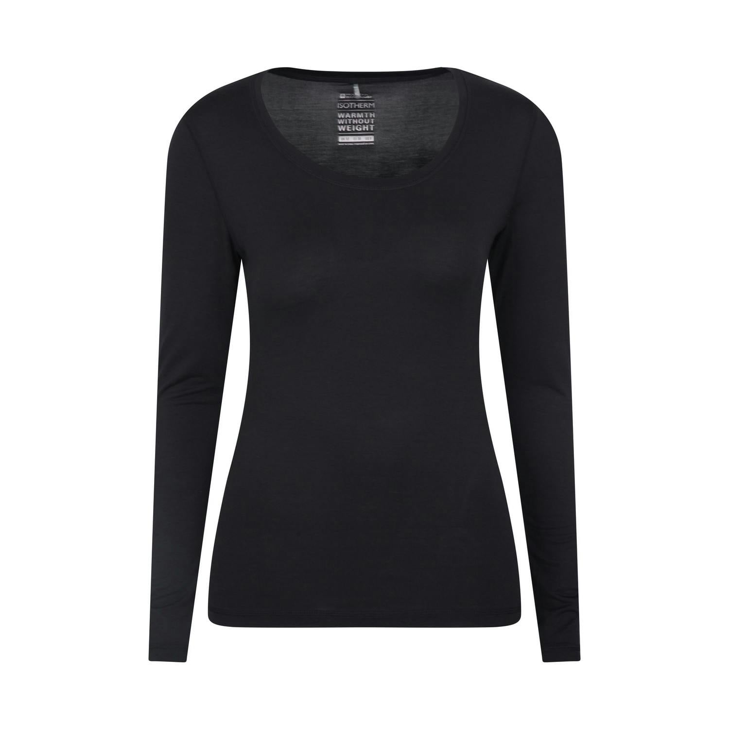 Mountain Warehouse Women's Black Keep The Heat Thermal Top - 8 Uk - 41% Acrylic/32% Polyester/19% Viscose/8% Elastane