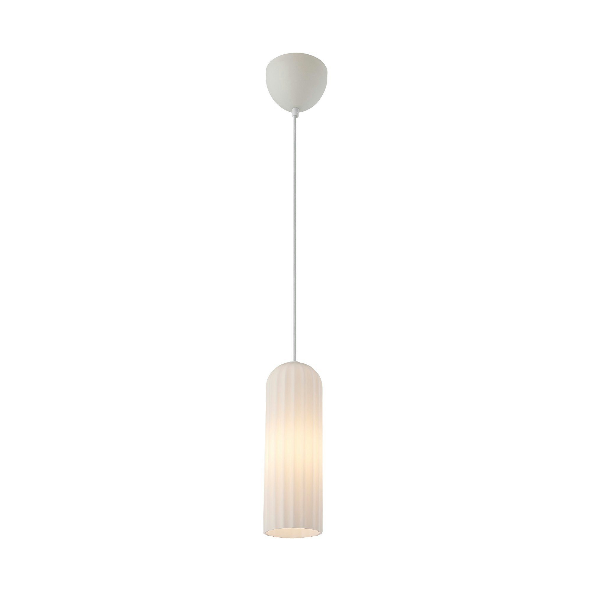 Rackhams White Miella | Ceiling Pendant | - Glass - 1
