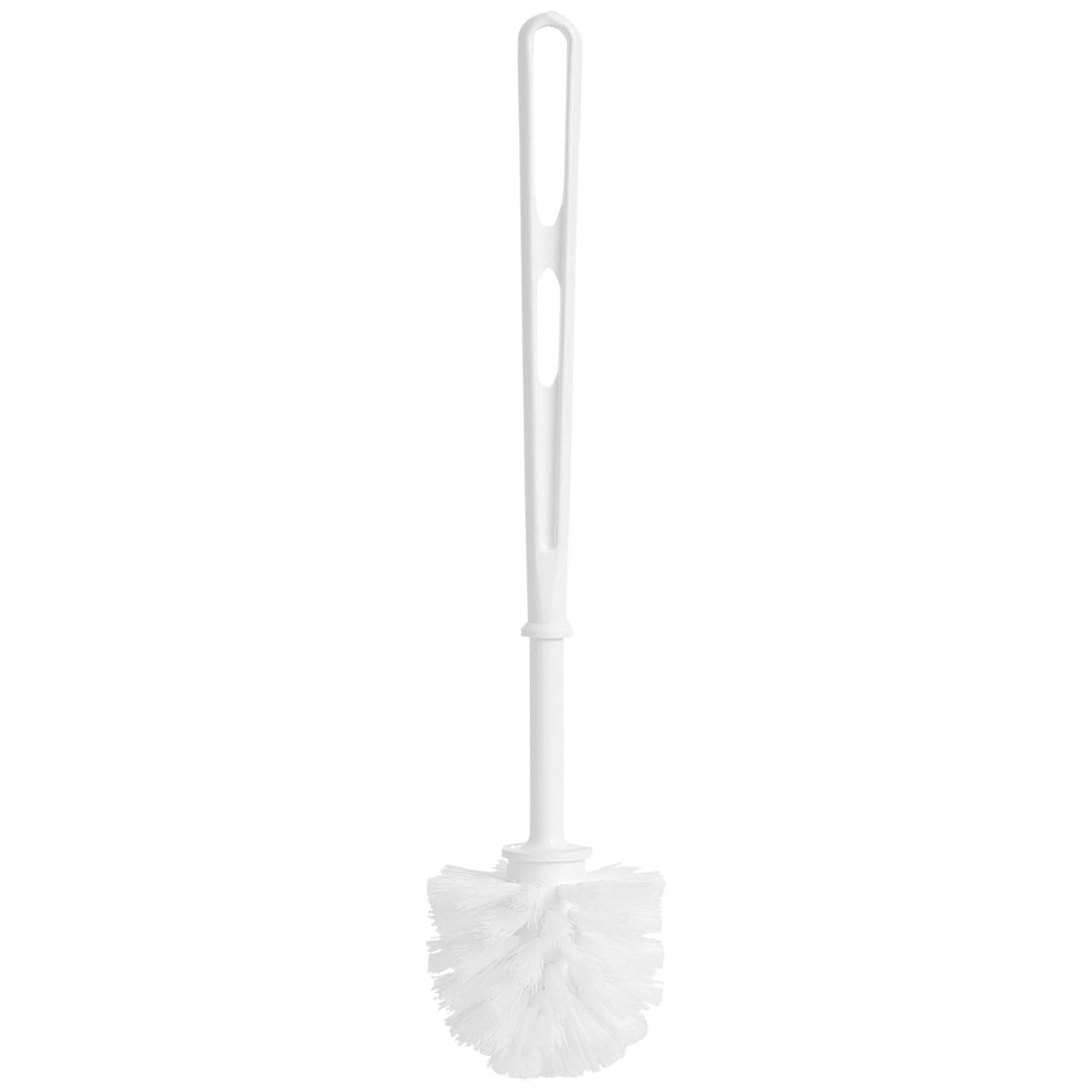 Rackhams White Toilet Replacement Brush With Strong Plastic Handle & Deep Cleaner Bristles - 1 X