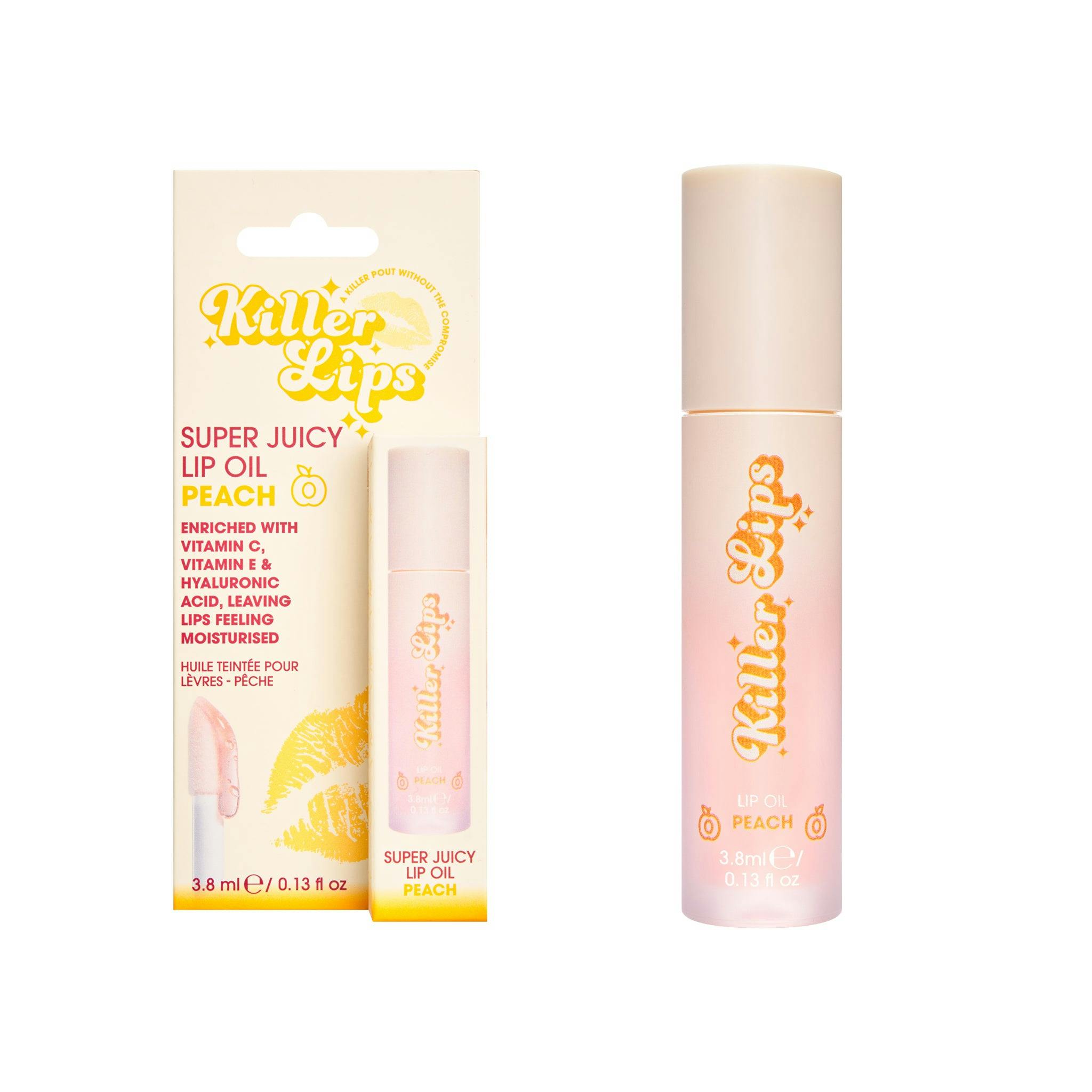 Killer Lips Peach Super Juicy Lip Oil - 3.8Ml