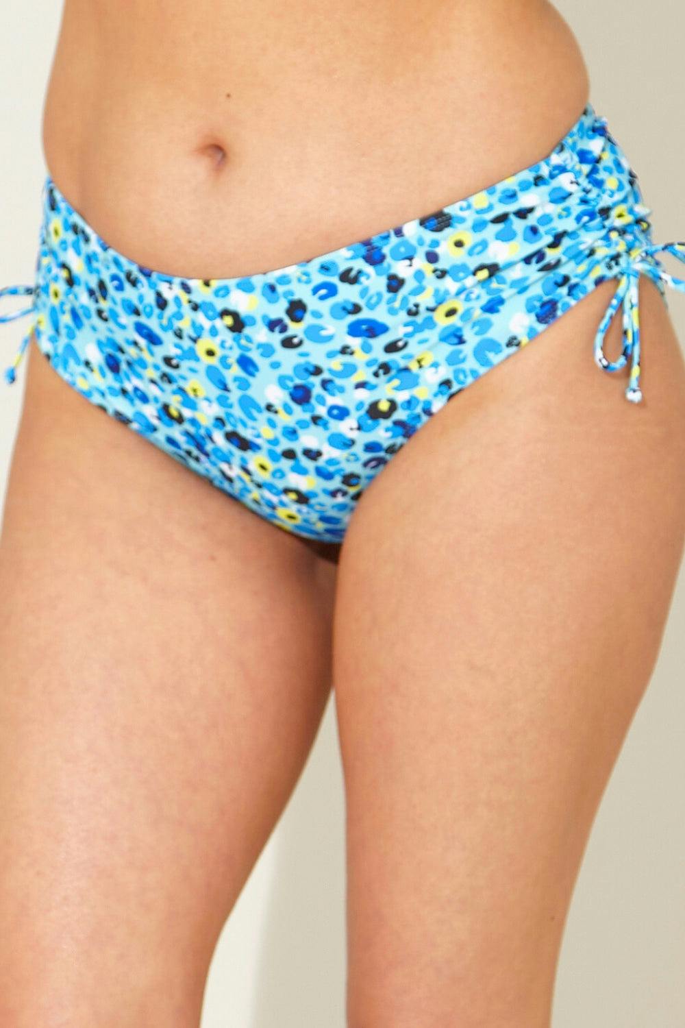 Beachcomber Blue Leopard Ruched Leg Bikini Brief - 18