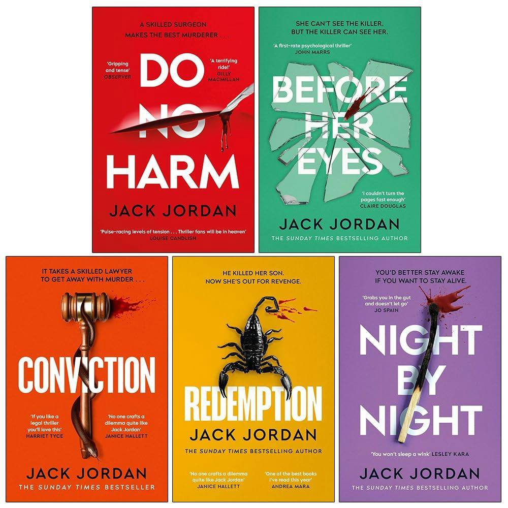 Various Publishers Jack Jordan Collection 5 Books Set (Do No Harm, Before Her Eyes, Conviction, Redemption And Night By Night)