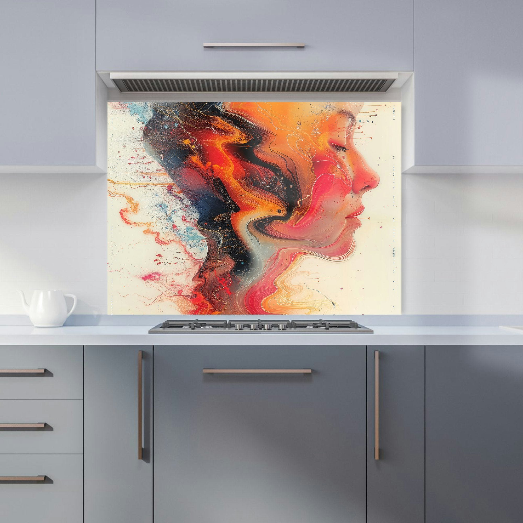 Rackhams - Designer Geometric Vibrance Kitchen Splashback - W900mm X H650mm