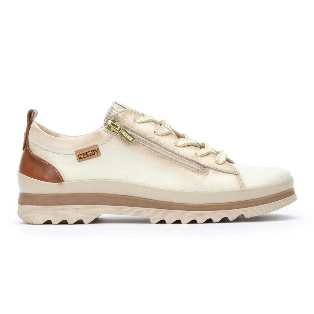Pikolinos Women's White Vigo - ’S Nata Leather Sneakers - Eu 37