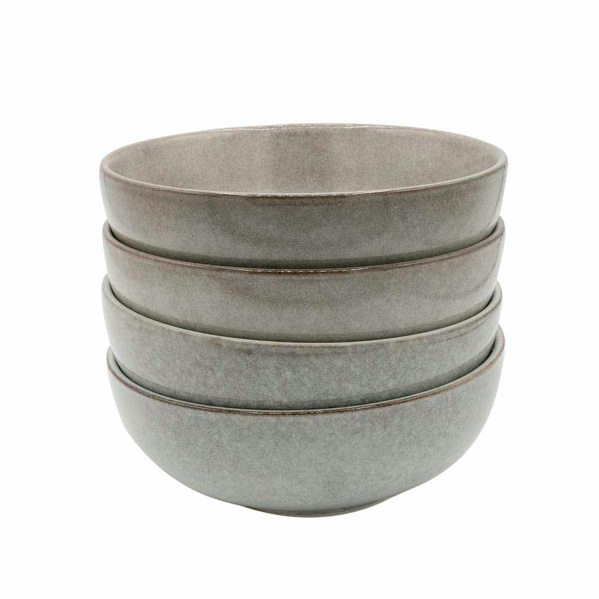 Cooks Professional Set Of 4 Nordic Stoneware Cereal Bowls | Grey - Image 4