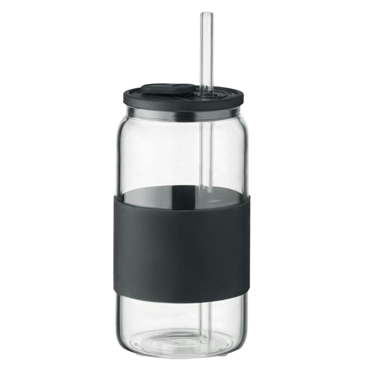 Rackhams Black Borosip Borosilicate Glass 550Ml Tumbler - /Transparent - One Size - /Transparent - 100% Mixed