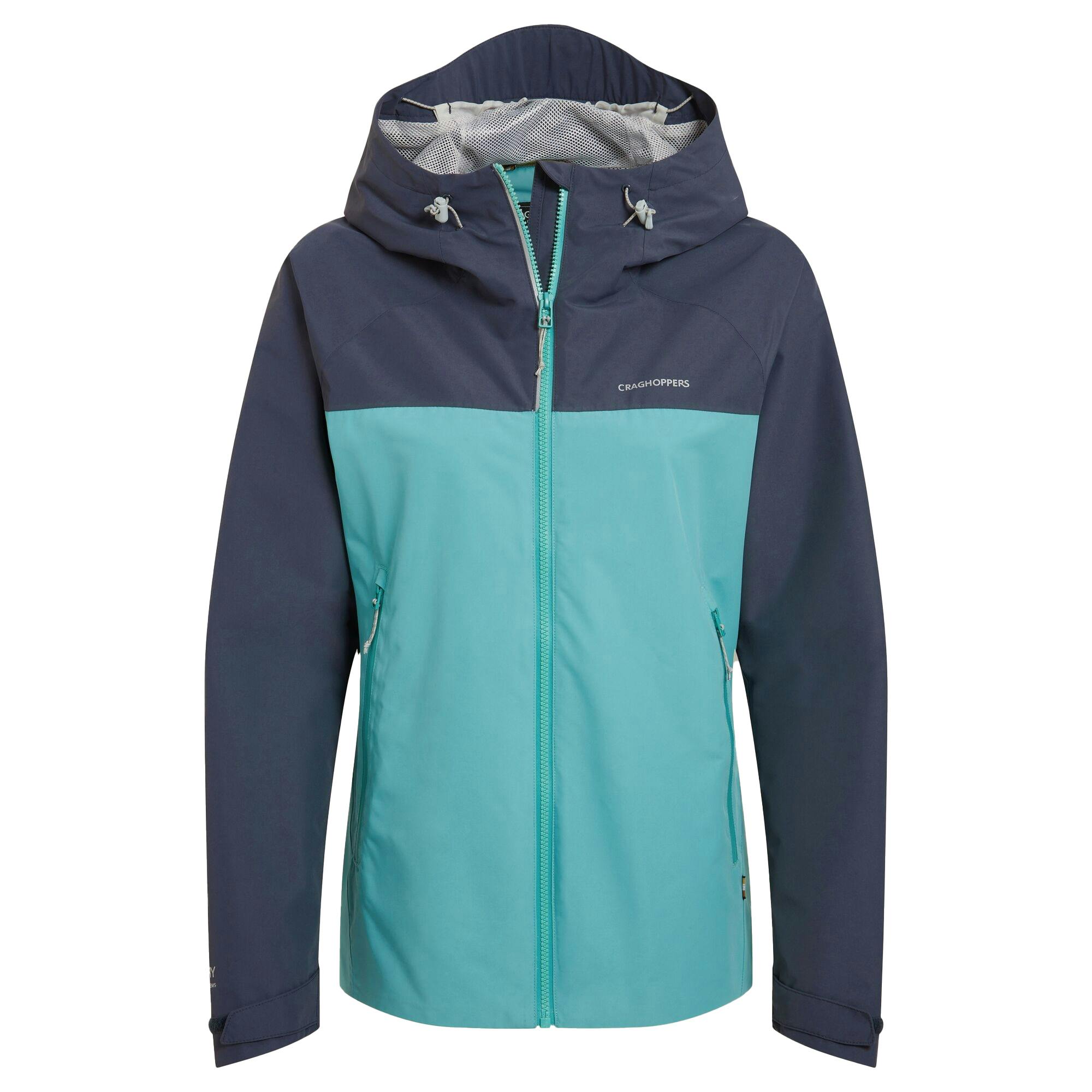 Craghoppers Women's Anthracite Vanth Waterproof Jacket - Glazed Aqua/ - 6 Uk - Glazed Aqua/ - 100% Mixed