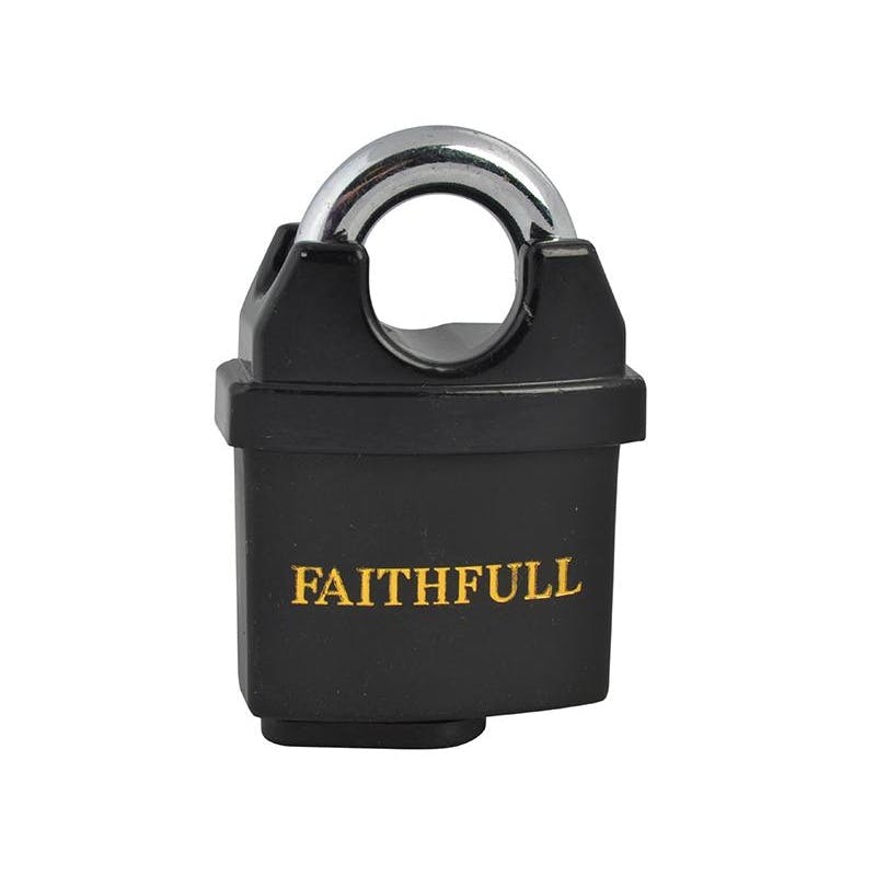Faithfull Pvc Coated Brass Padlock 50Mm - Image 3