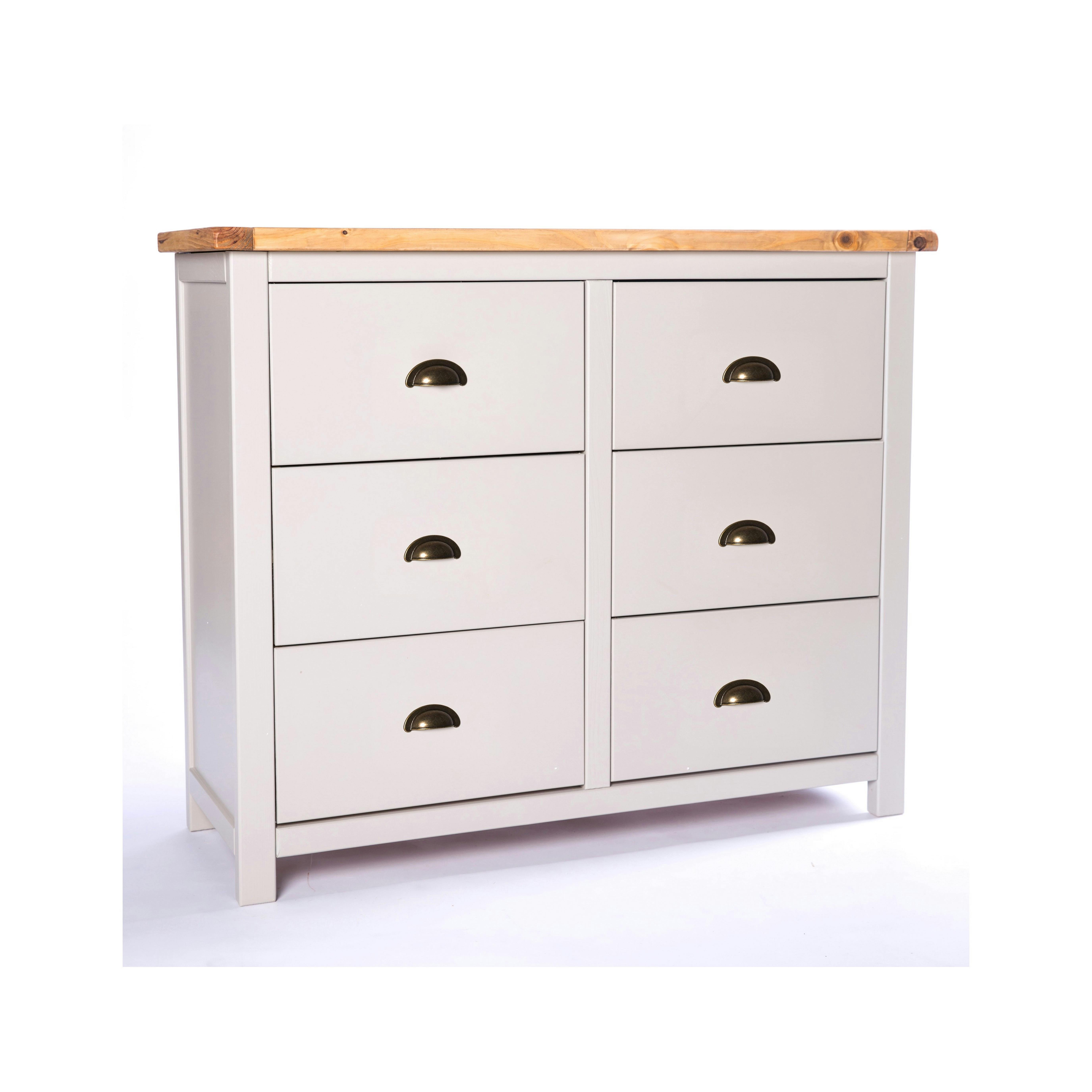 Cabinet Bits Unisex Light Grey Argenta Drawer Chest Of Drawers Brass Cup Handle In Size 6 - Image 2