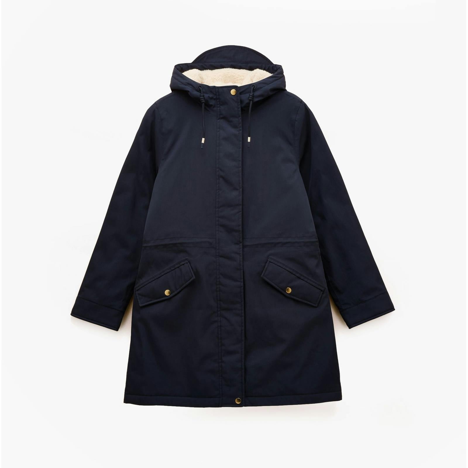 Joules Portwell Waterproof Hoodie Raincoat With Adjustable Waist Navy - Uk 14 - Navy