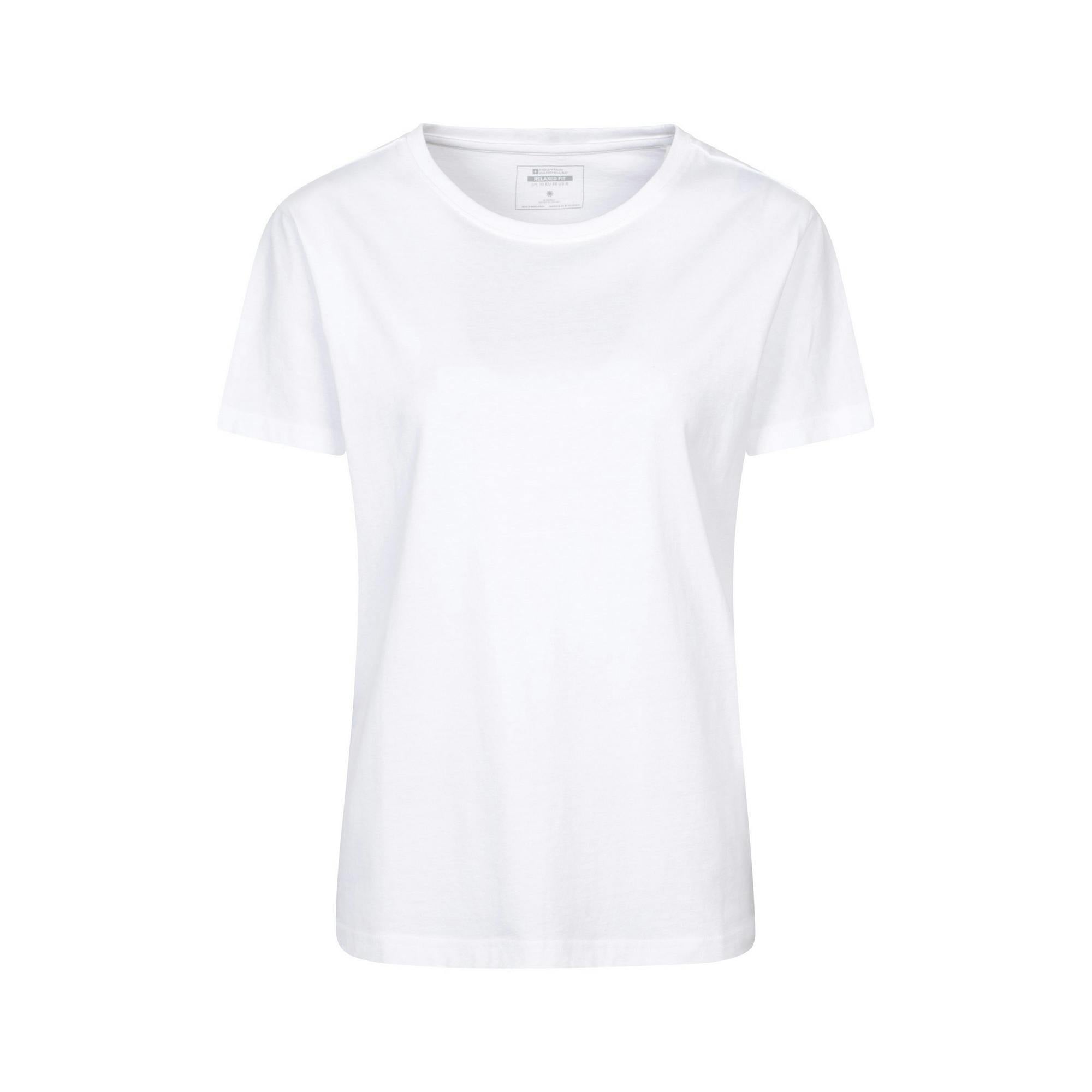 Mountain Warehouse Women's White Basic Relaxed Fit T-Shirt - 20 Uk - 90% Cotton/10% Viscose