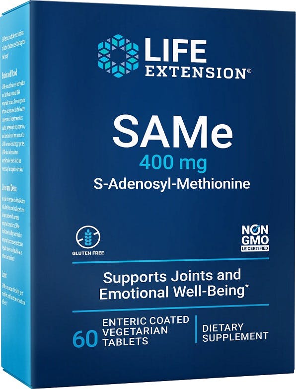 Life Extension Same S-Adenosyl-Methionine, 400Mg - 60 Enteric Coated Tabs - Image 5