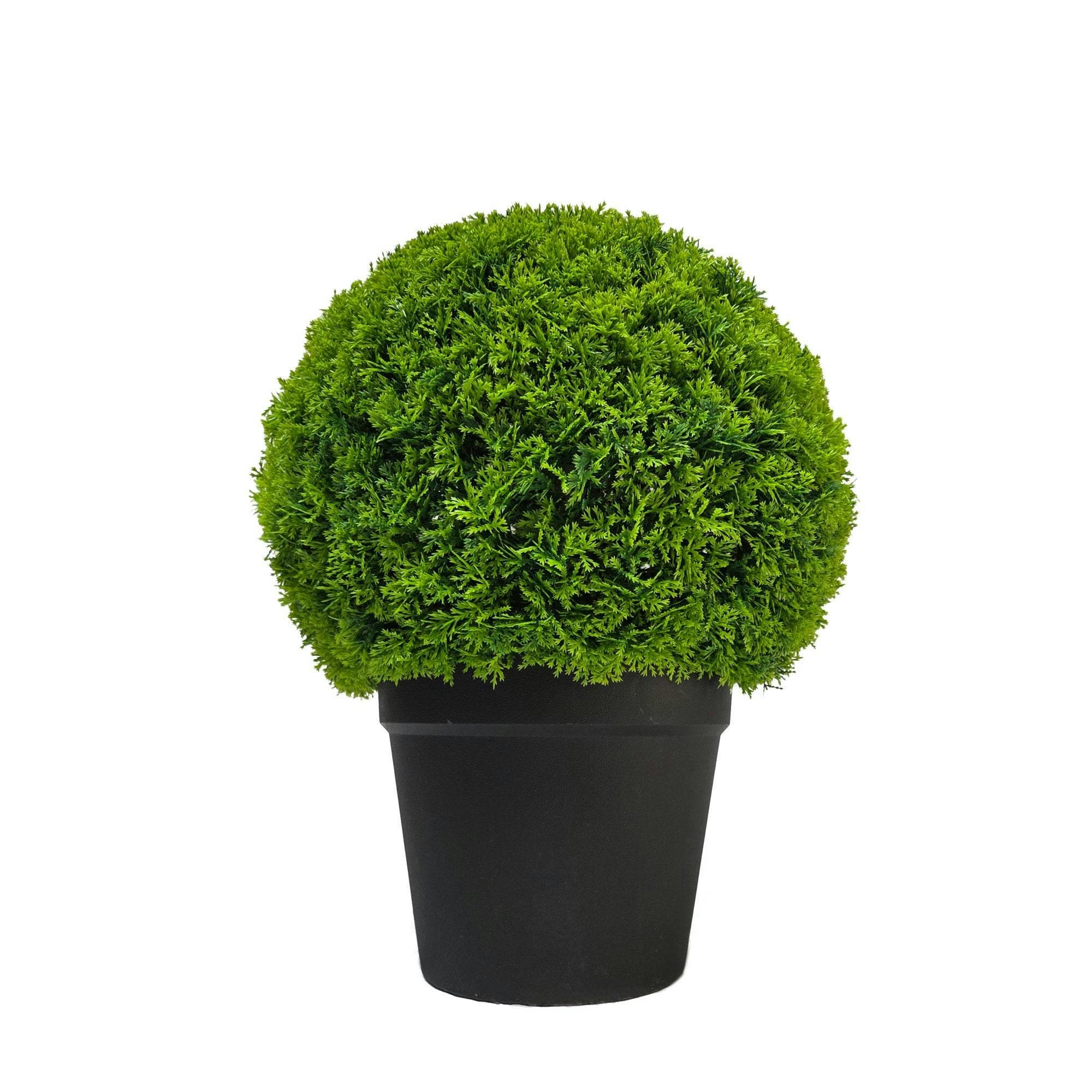 True Products Green Artificial Cypress Topiary Ball - 30Cm