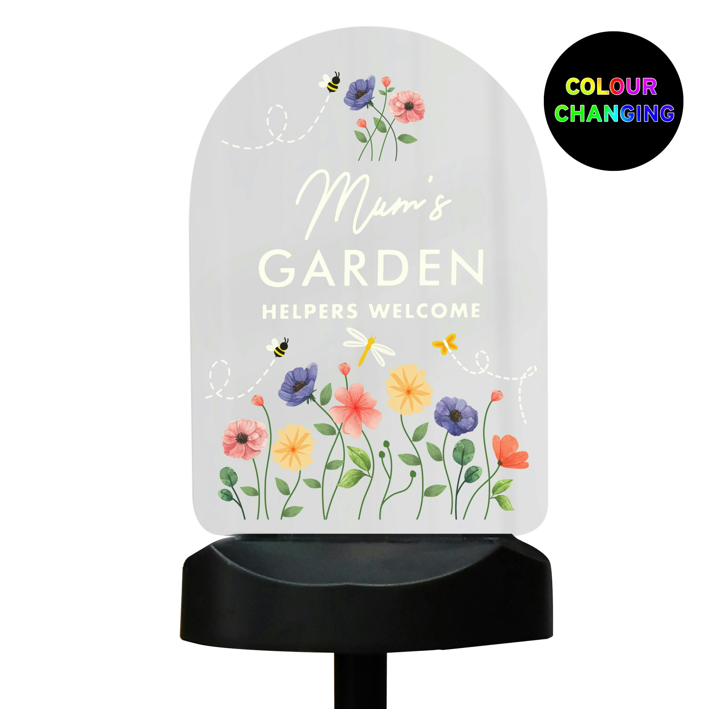 Rackhams Light Personalised Flower Garden Outdoor Solar