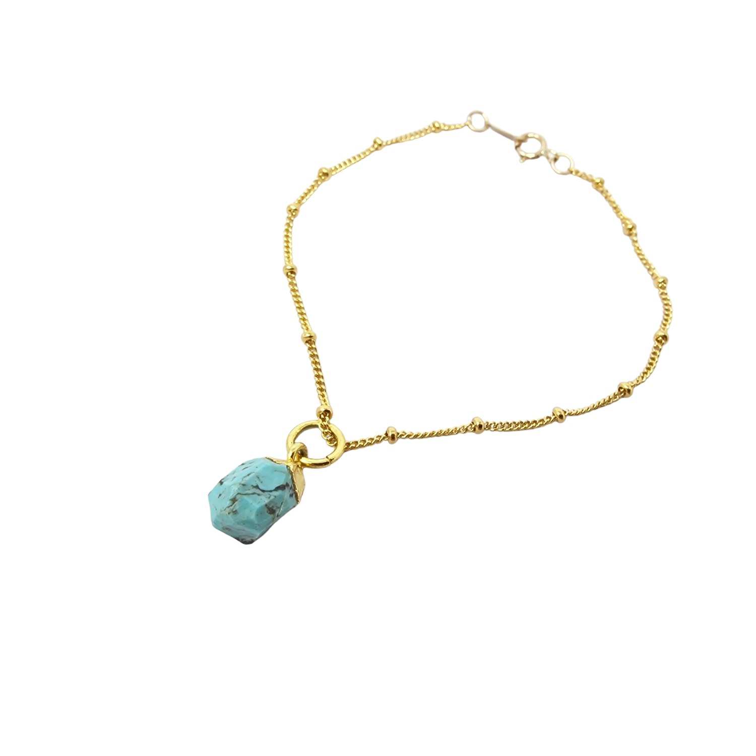 Harfi Turquoise Raw December Birthstone Satellite Bracelet