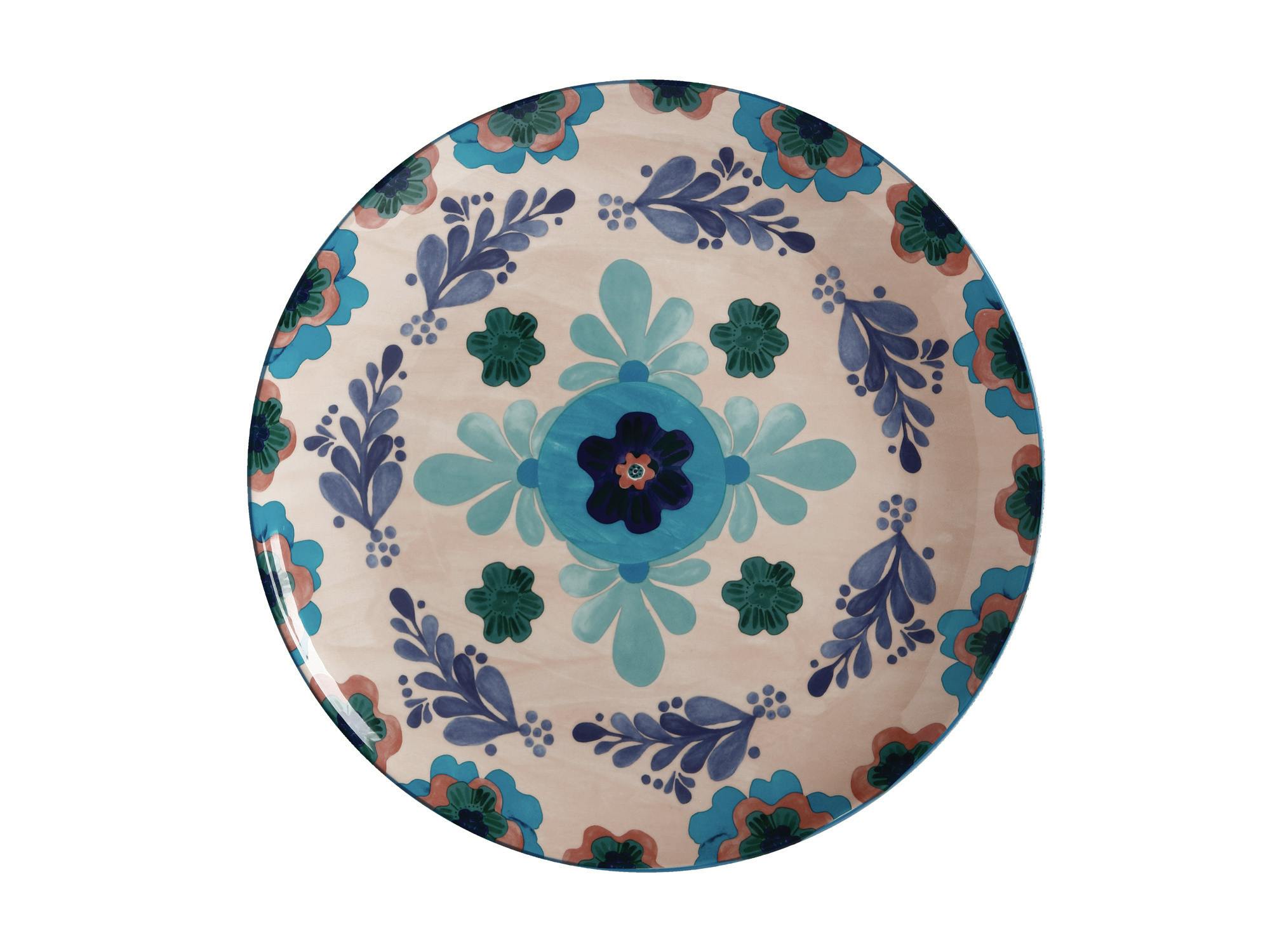 Rackhams Peach Majolica 36.5Cm Round Platter - Assorted - Ceramic - Serving Platter